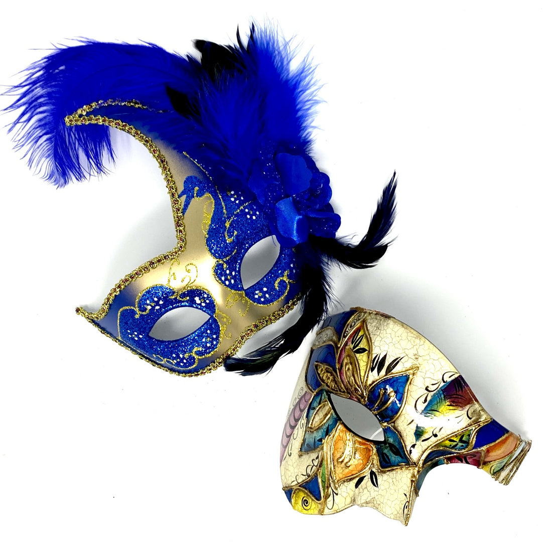 Couples Masquerade Masks, Men Women Venetian Feather Mask For Mardi Gras Cosplay Wedding Graduation Party