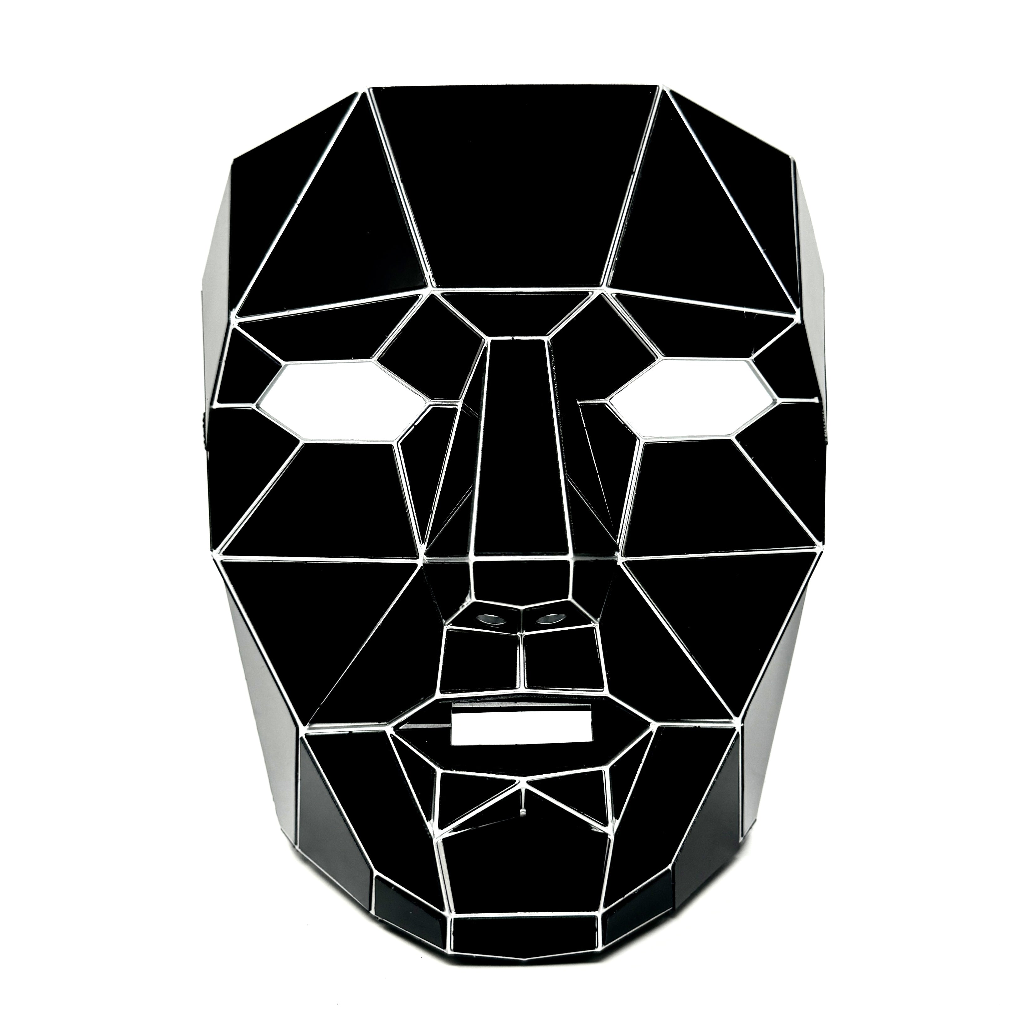 Polygon Mirror Rhinestone Masquerade Party Mask, Halloween Ball Party masks
