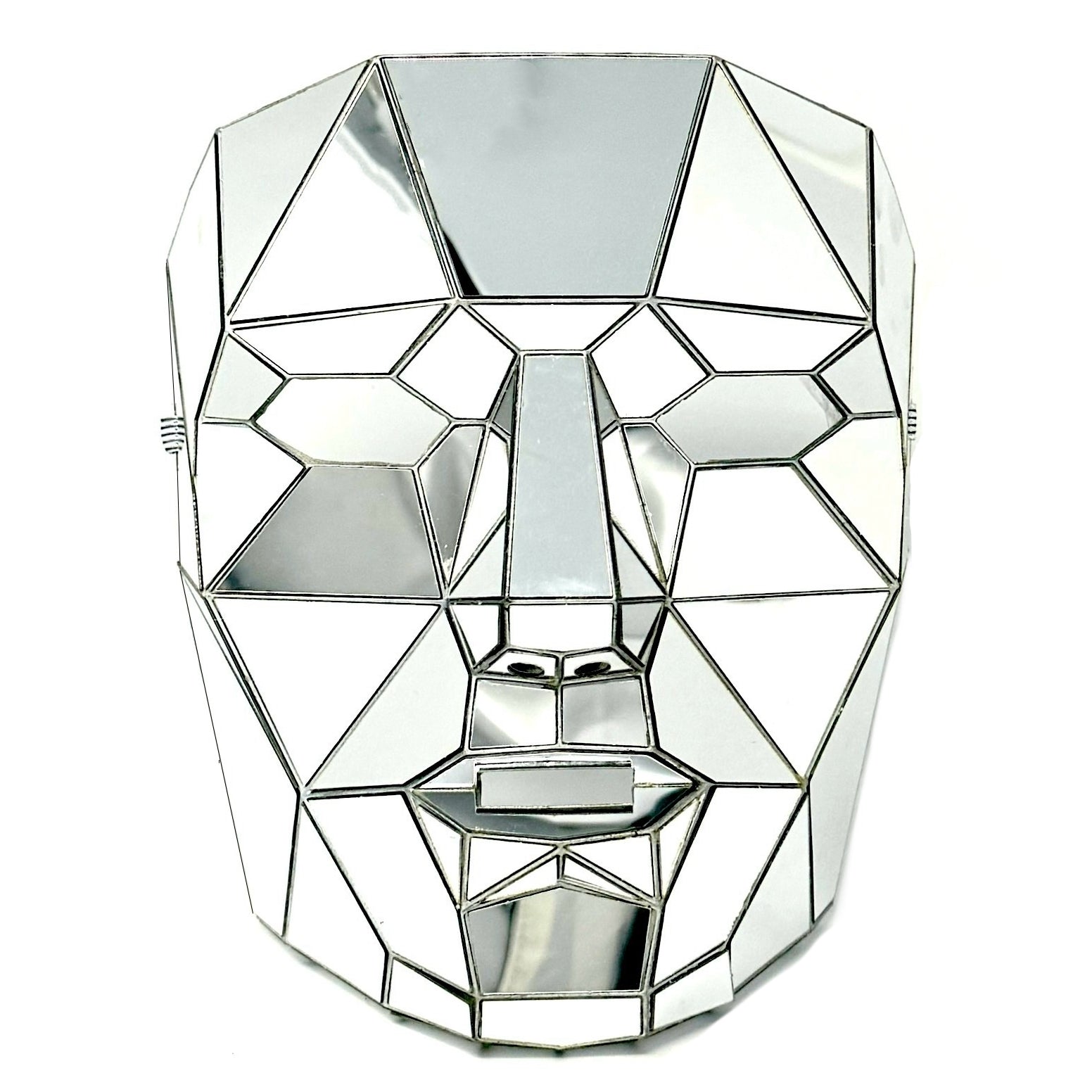 Polygon Mirror Rhinestone Masquerade Party Mask, Halloween Ball Party masks