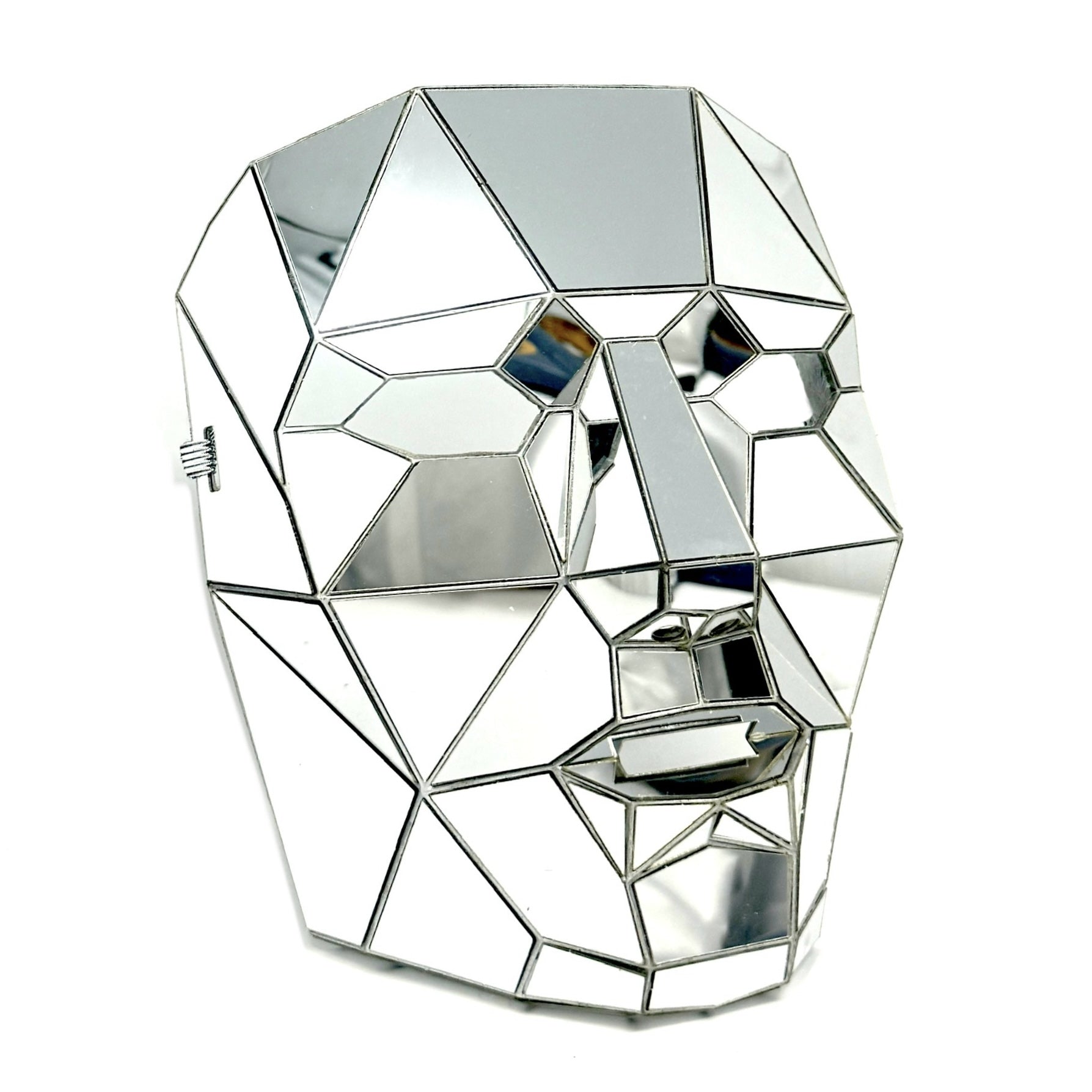 Polygon Mirror Rhinestone Masquerade Party Mask, Halloween Ball Party masks