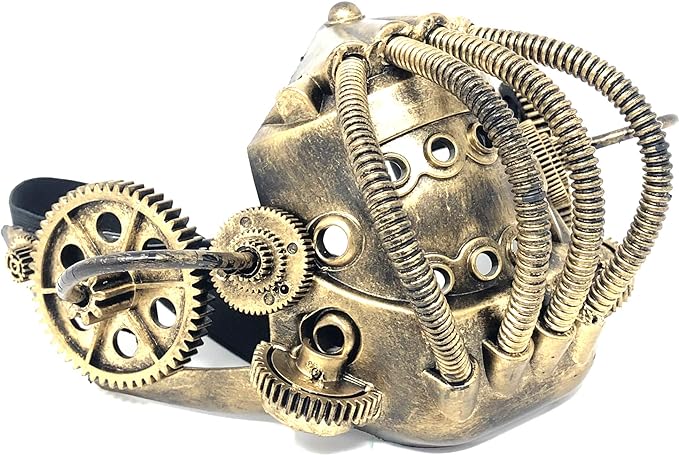 Steampunk Costume Metallic Half Face Mask Masquerade Party Masks