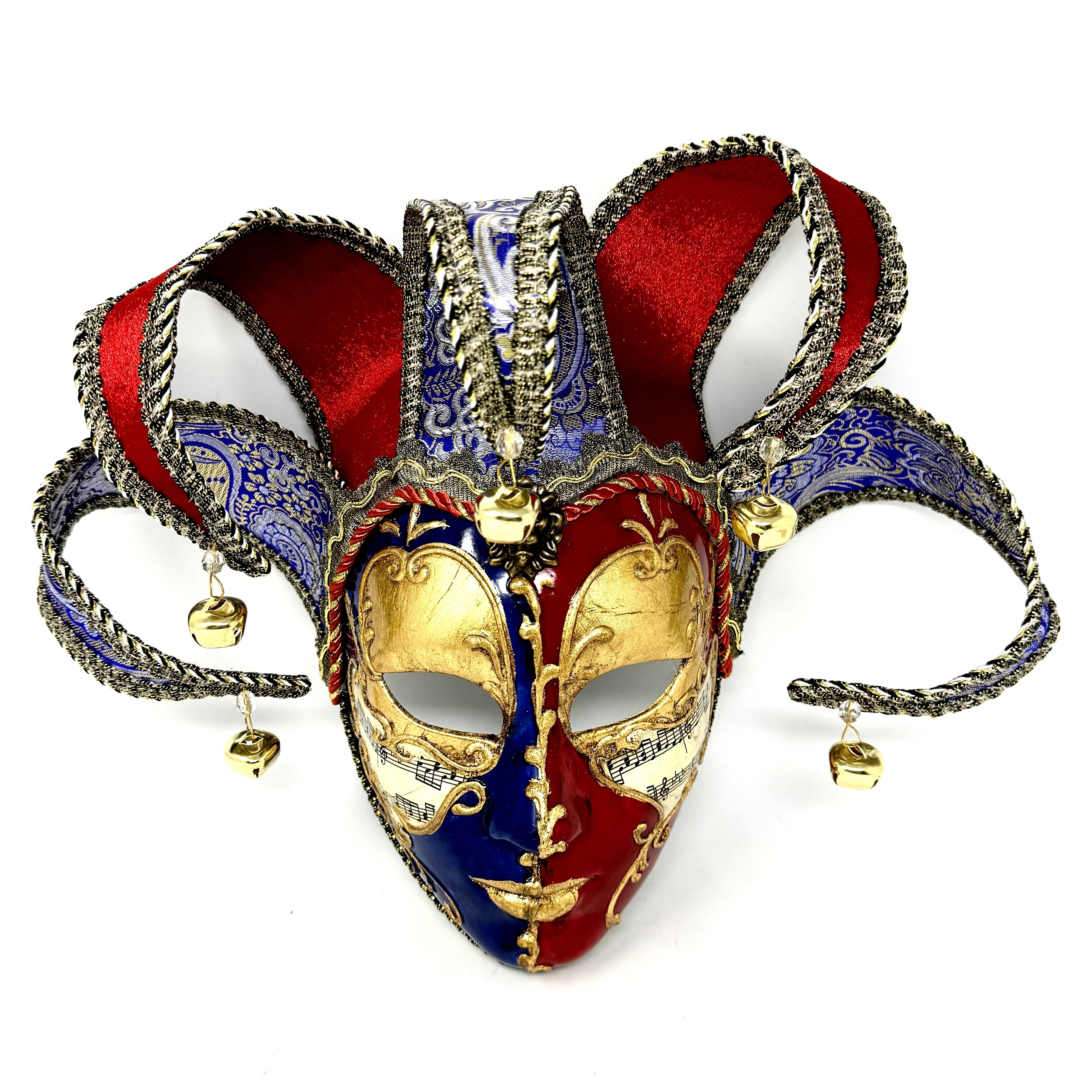Jester Joker Mask, Venetian Masquerade Carnival Party Masks for Halloween Mardi Gras Cosplay