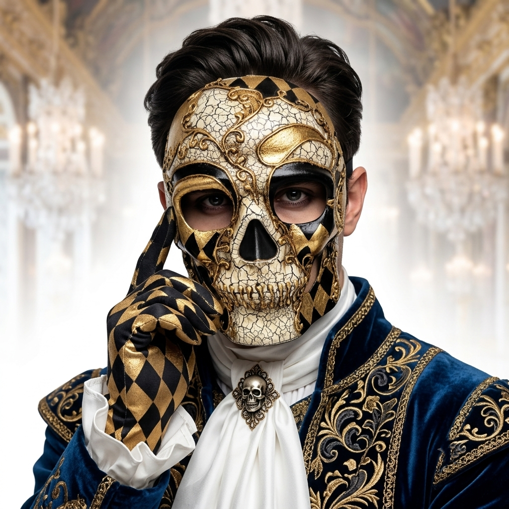 gold skull masks