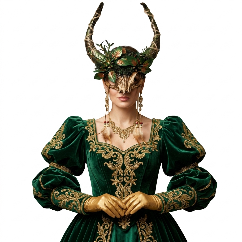 woodland halloween goat horn masks