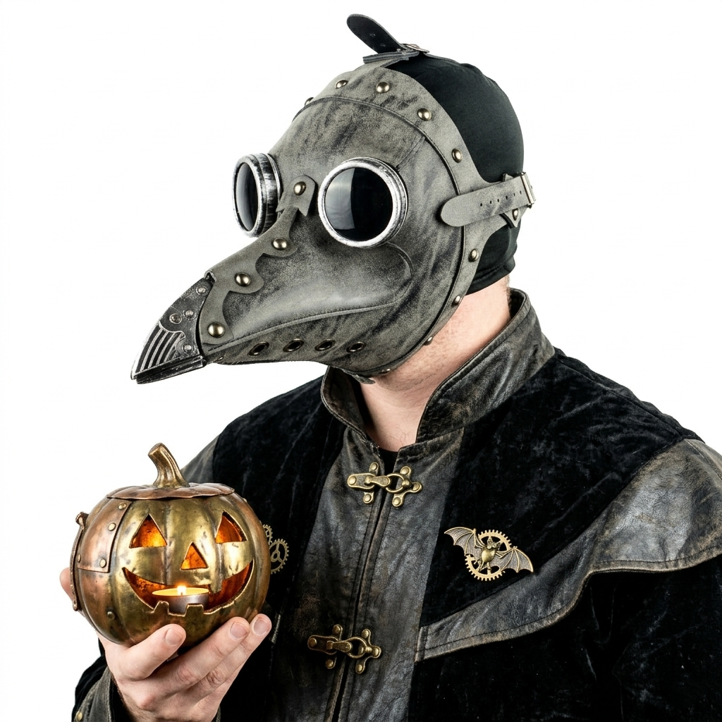 grey Plague Doctor Mask