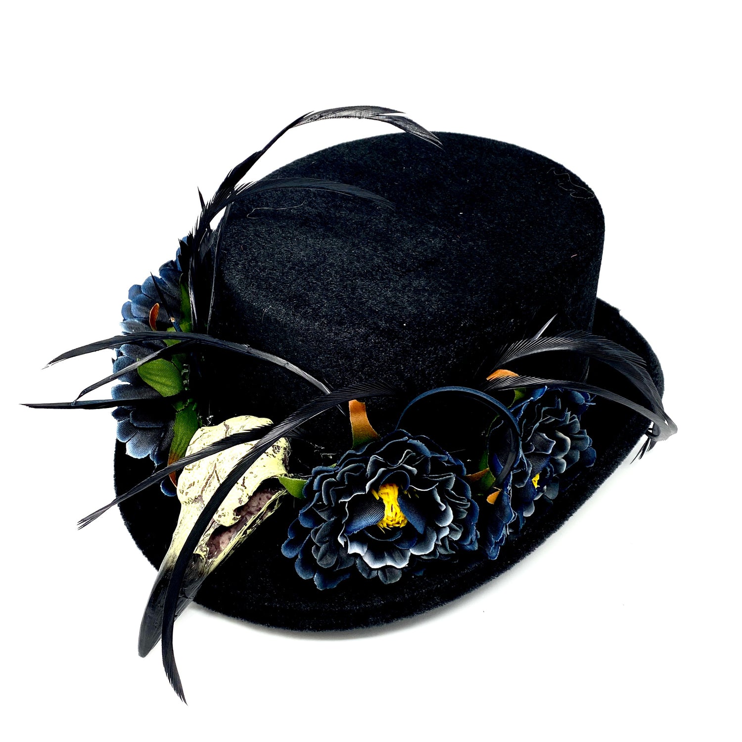 Steampunk Women Top Hat Metallic Mad Hatter Scientist Time Traveler Halloween Costume Hats