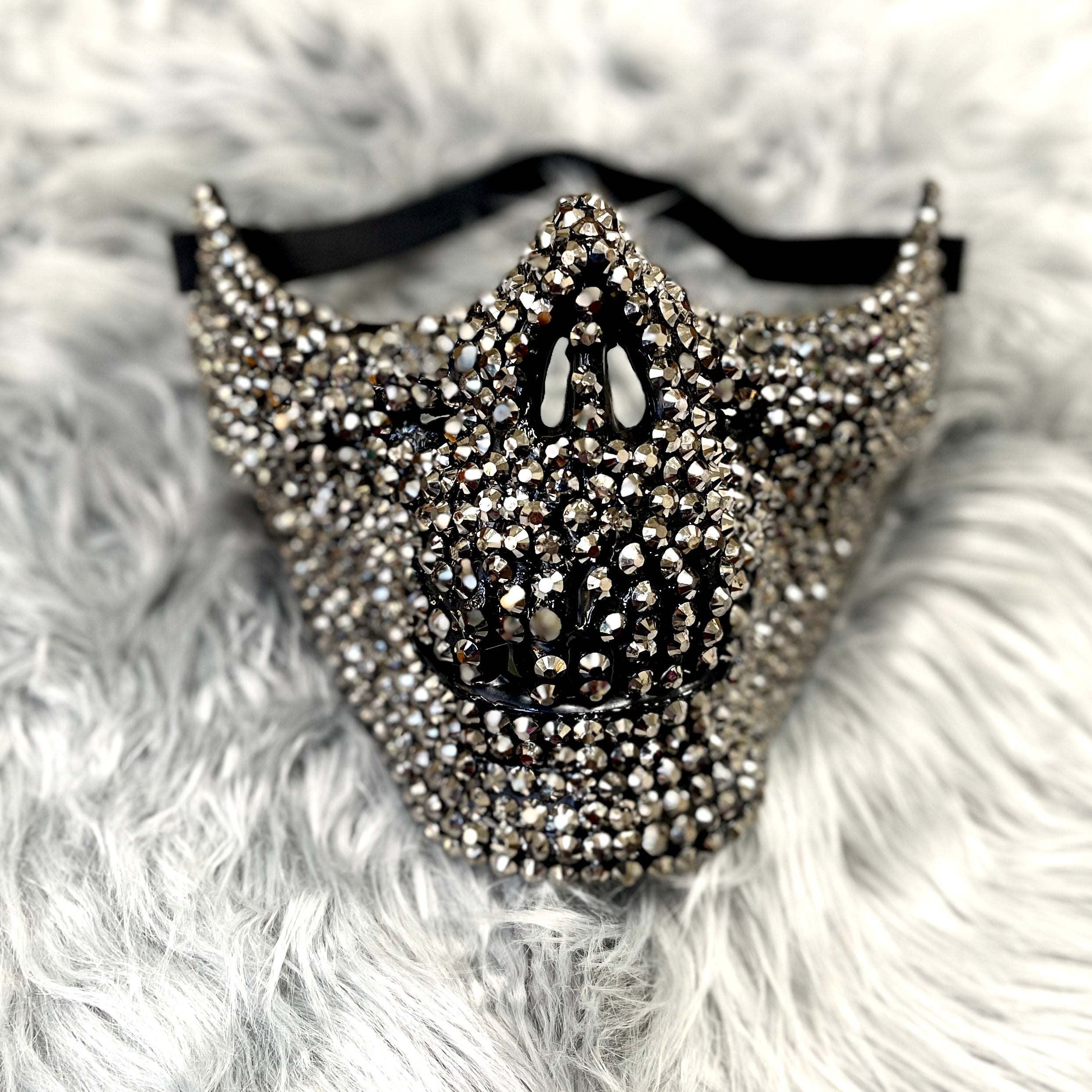 Rhinestone Masquerade Party Eye Mask, Halloween Steampunk Party Masks
