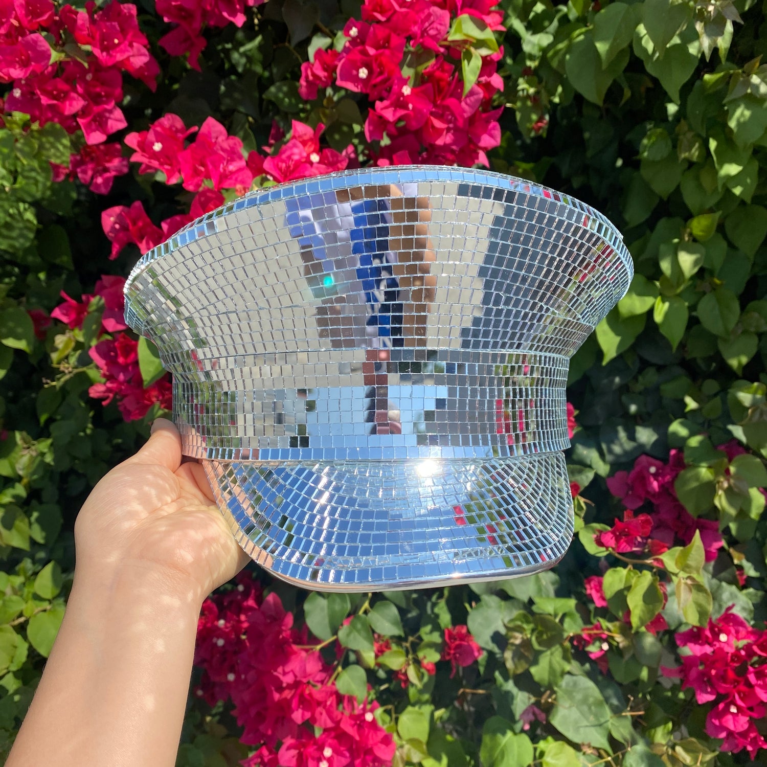 RAVE Captain Style Luxury Women Rhinestone Sequin Sparkly Concert Hat for Music Festivals