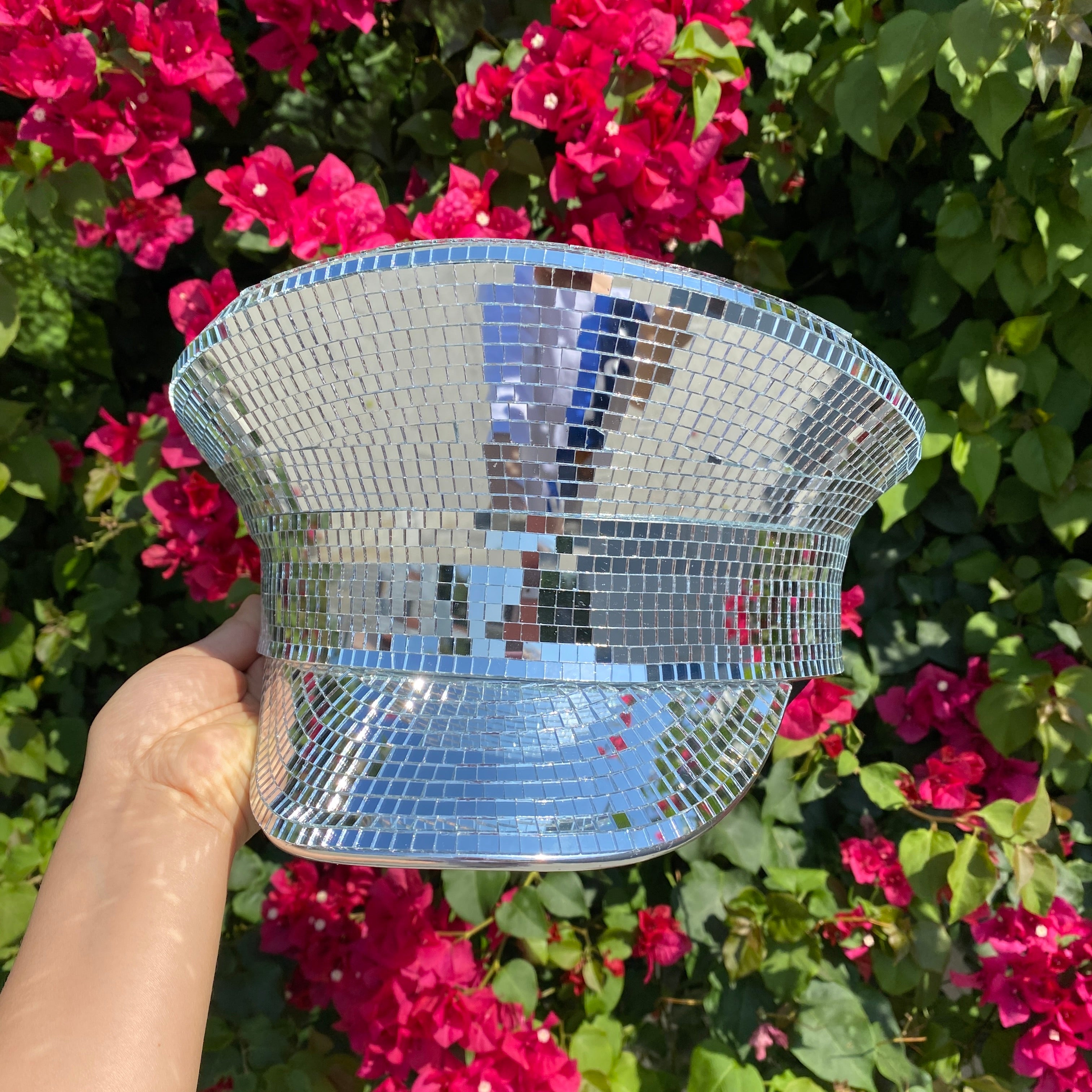 RAVE Captain Style Luxury Women Rhinestone Sequin Sparkly Concert Hat for Music Festivals