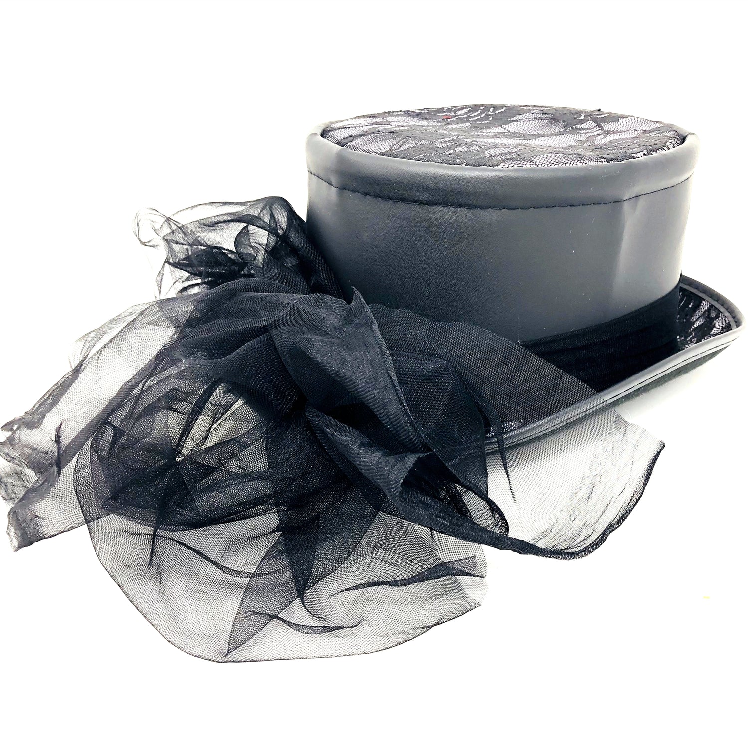 Steampunk Women Top Hat Metallic Mad Hatter Scientist Time Traveler Halloween Costume Hats