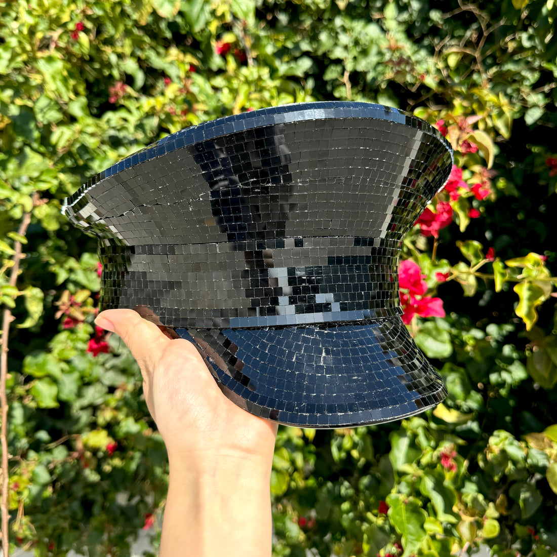 RAVE Captain Style Luxury Women Rhinestone Sequin Sparkly Concert Hat for Music Festivals