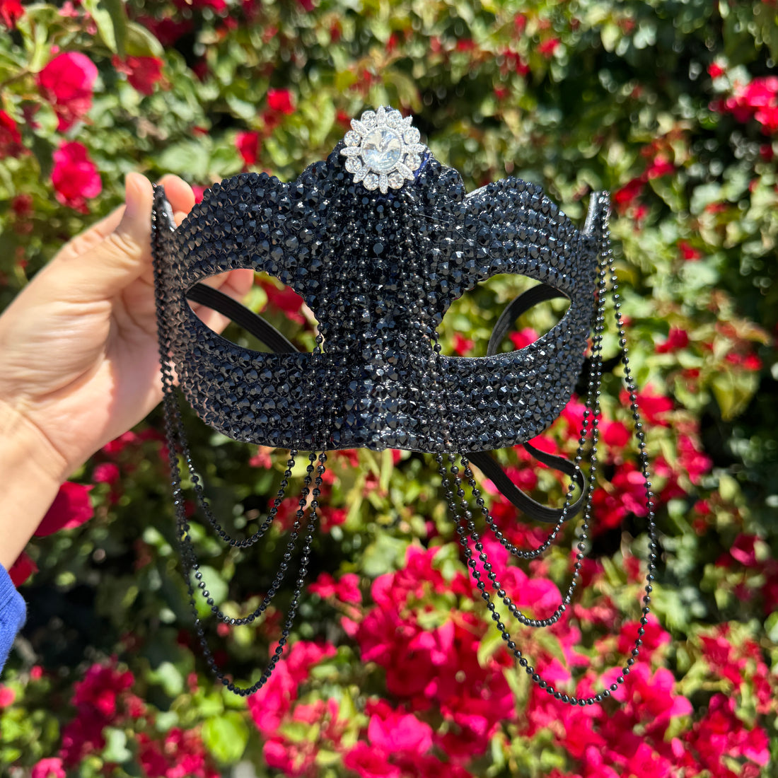 Rhinestone Masquerade Party Eye Mask, Halloween Steampunk Party Masks