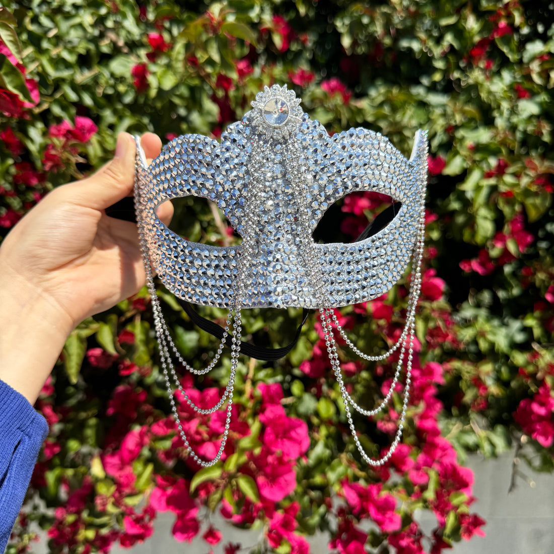 Rhinestone Masquerade Party Eye Mask, Halloween Steampunk Party Masks