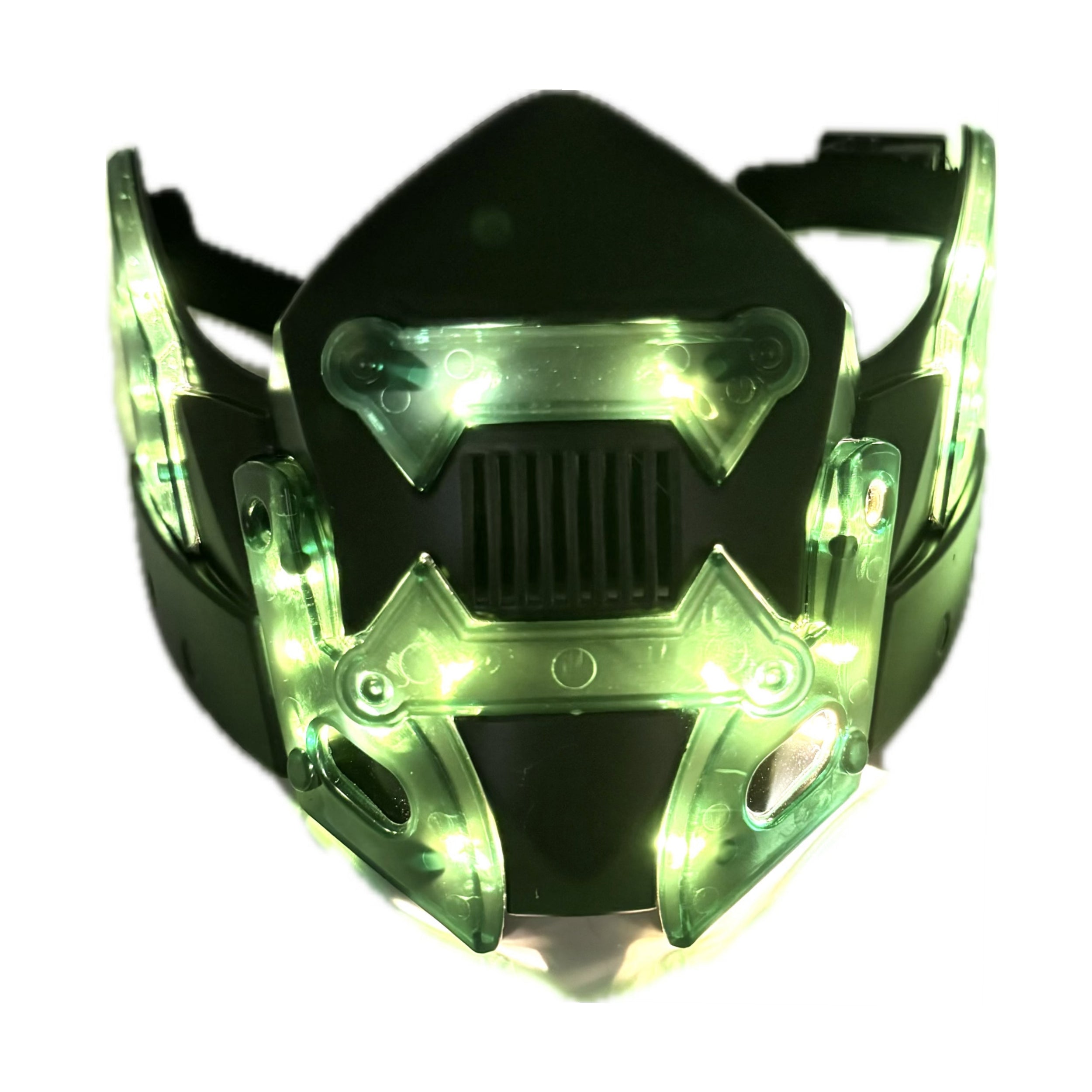 Steampunk Style LED Light UP Metallic Half Face Masquerade Party Masks