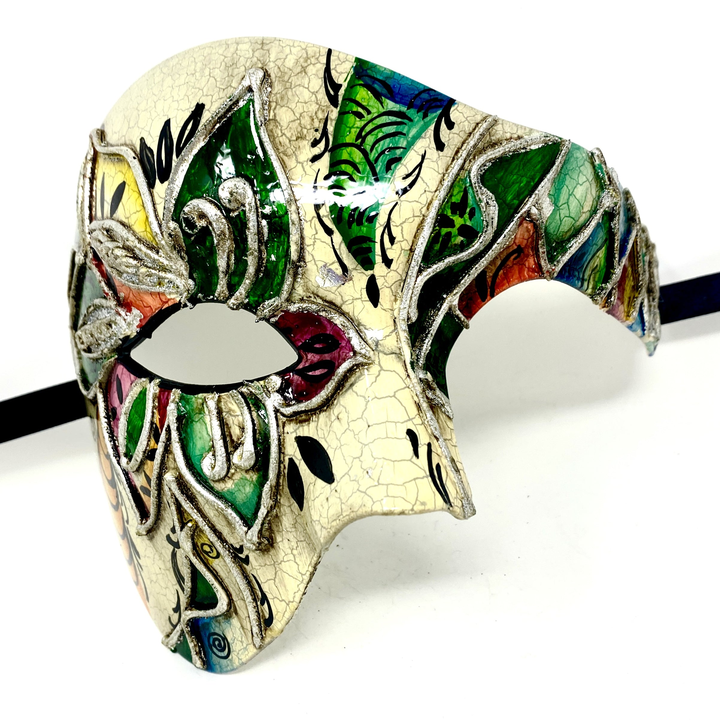 Half Face Men Phantom of The Opera Masquerade Party Mask for Halloween Mardi Gras Masks