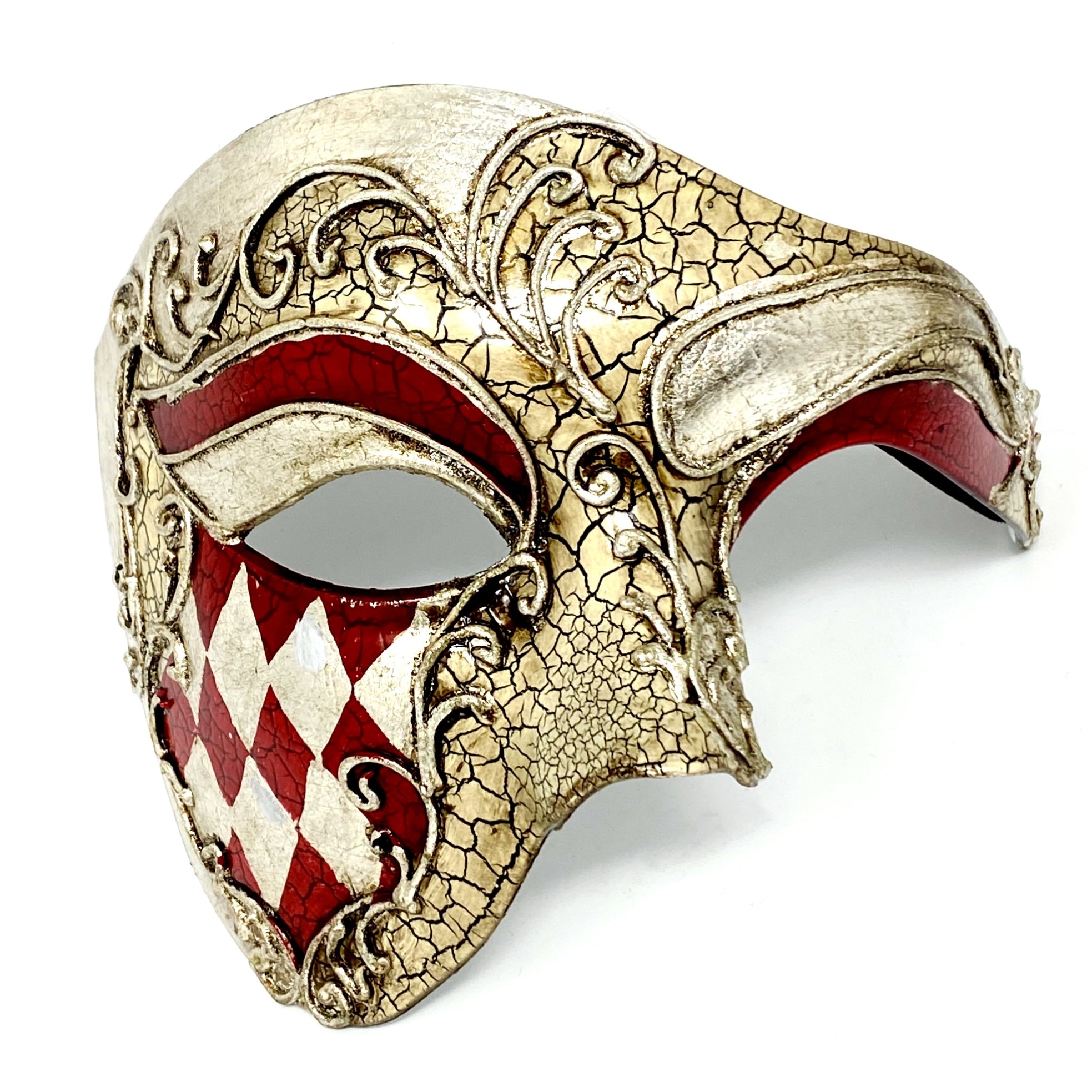 Men Costume Phantom of The Opera Half Face Masquerade Party Masks - Red