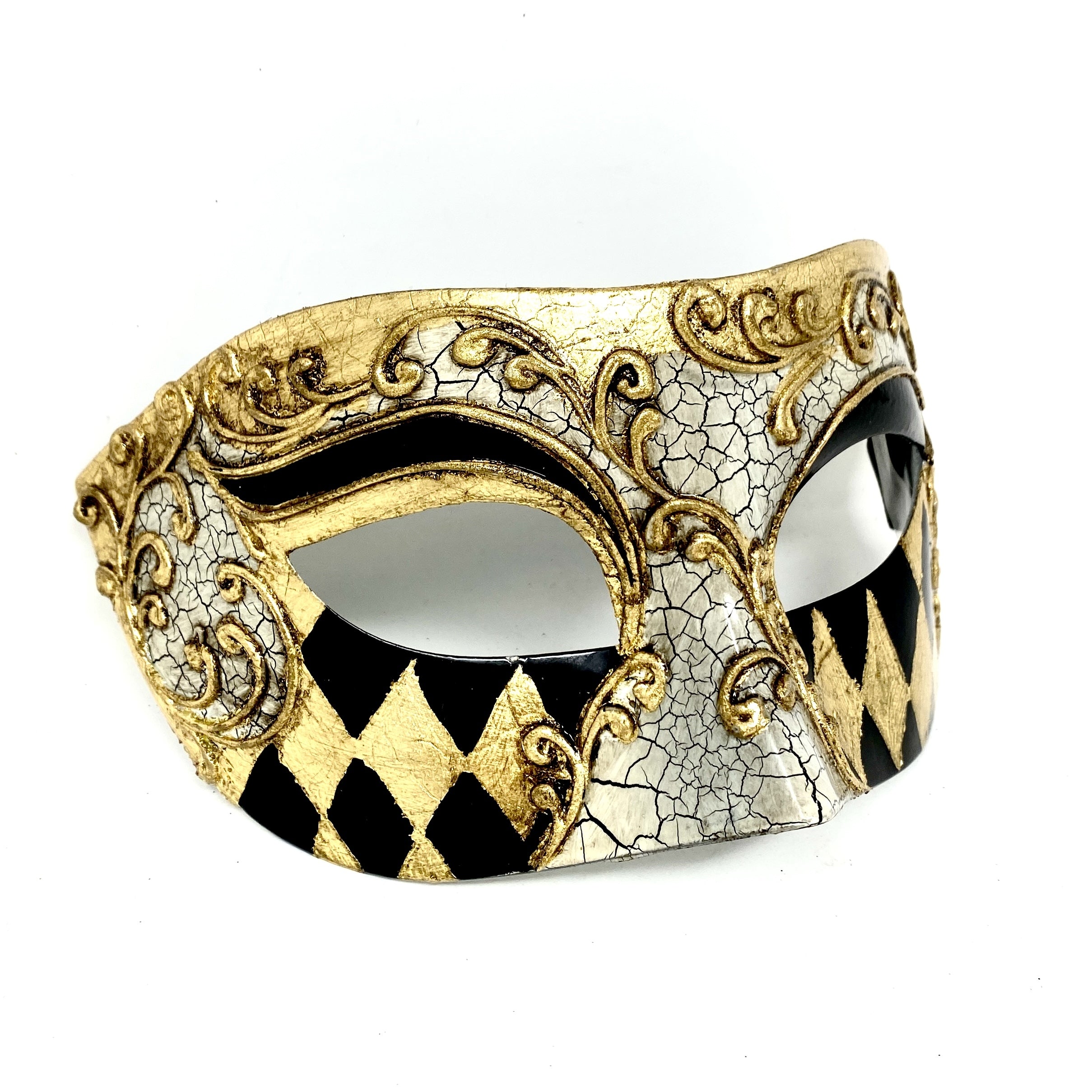 Men Costume Mask Masquerade Party Eye Masks For Halloween , Mardi Gras - Gold