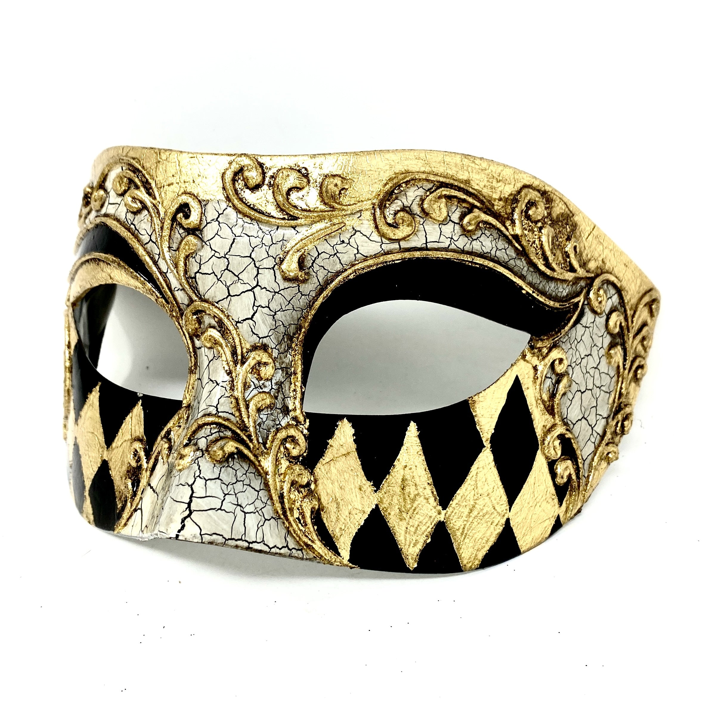 Men Costume Masquerade Party Eye Masks - Gold