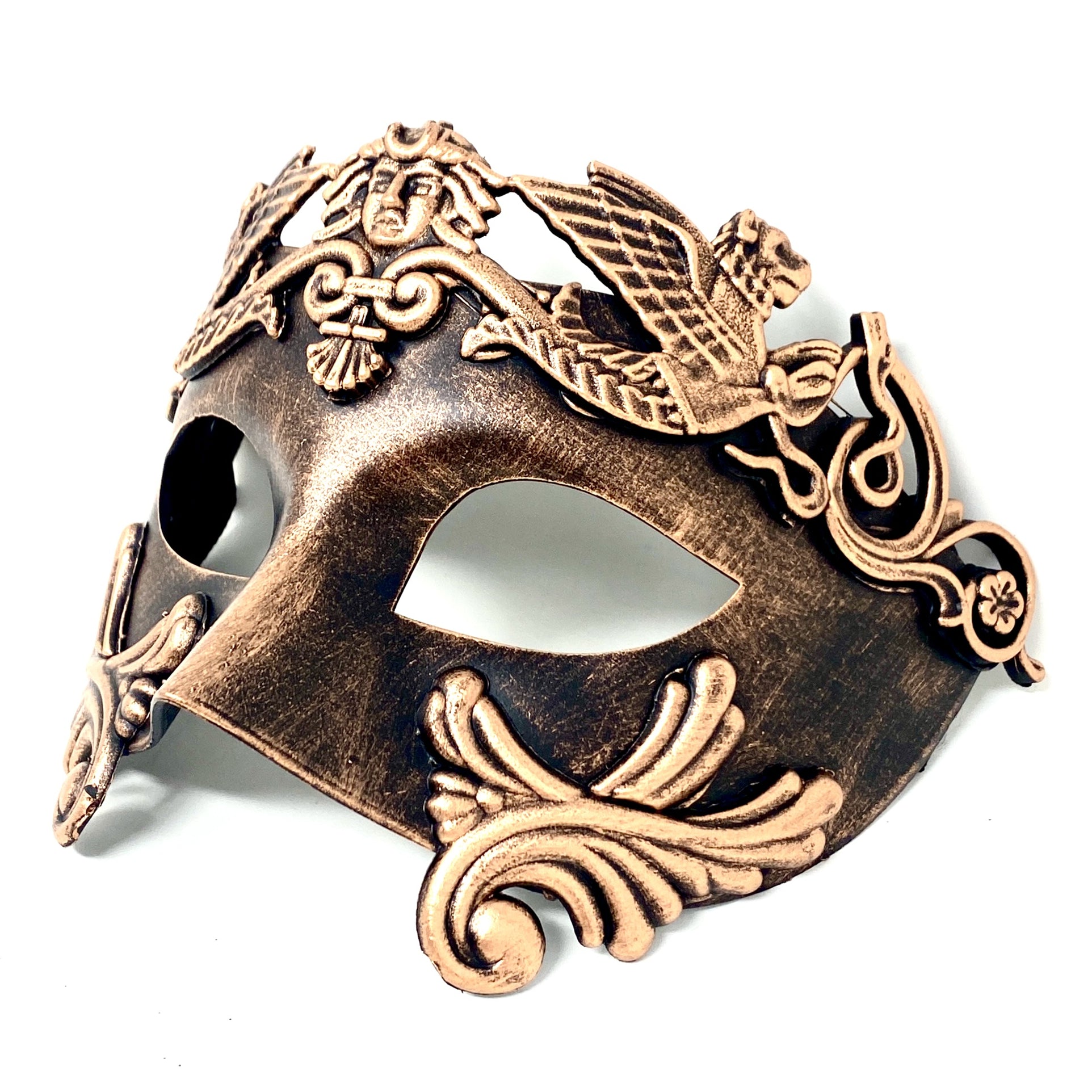 Men Costume Mask Masquerade Party Eye Masks For Halloween , Mardi Gras - Bronze
