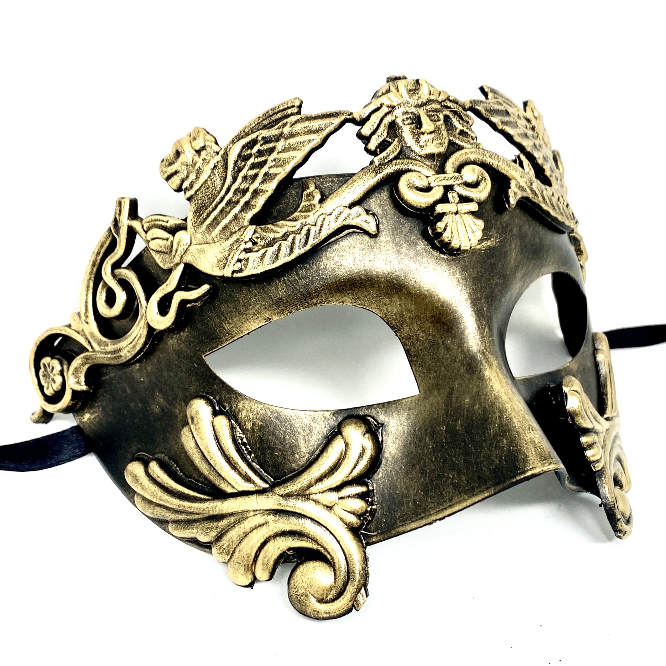 Men Costume Mask Masquerade Party Eye Masks For Halloween , Mardi Gras - Gold