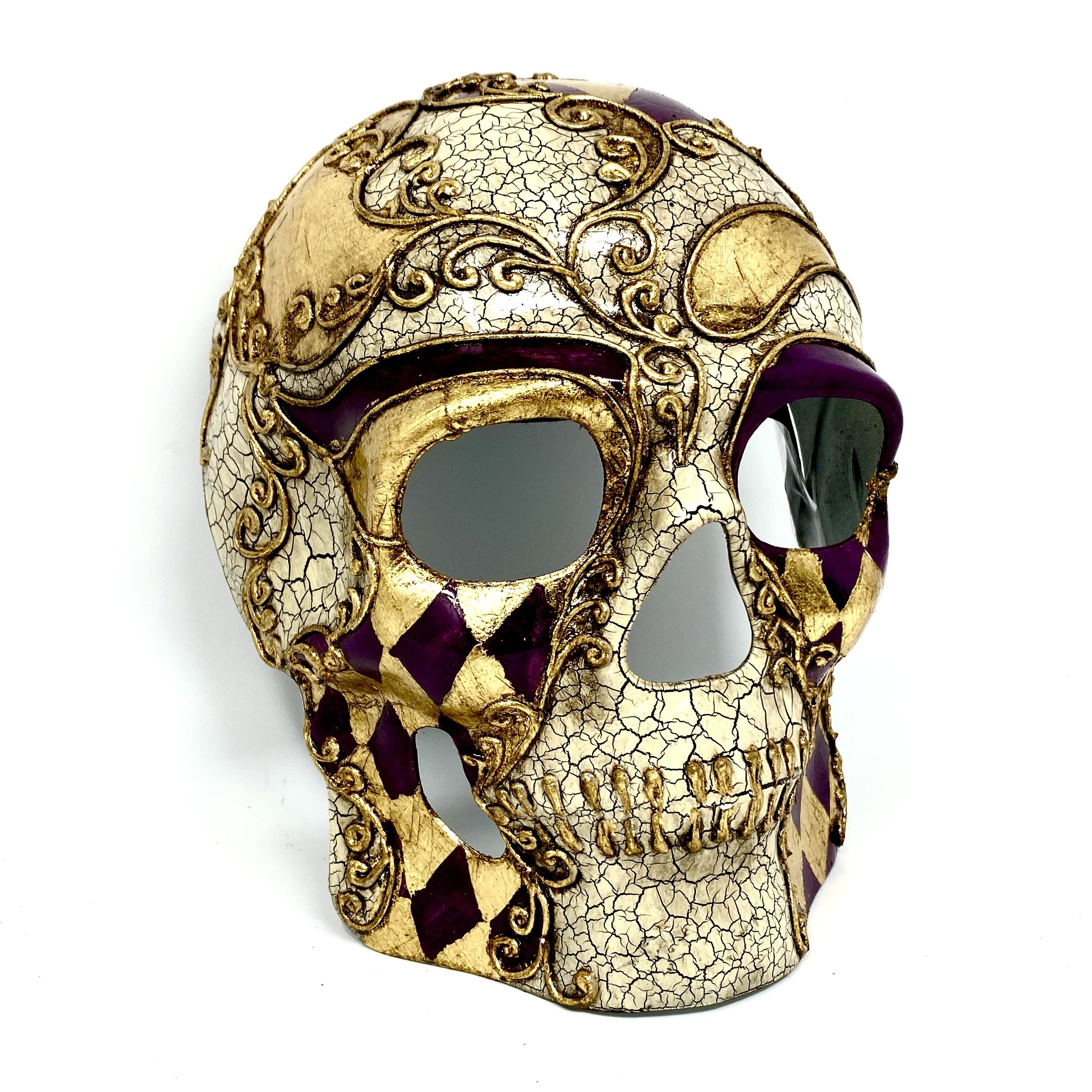 Day of the Dead Skull Mask Scary Skeleton Costume Party Masks - Purple