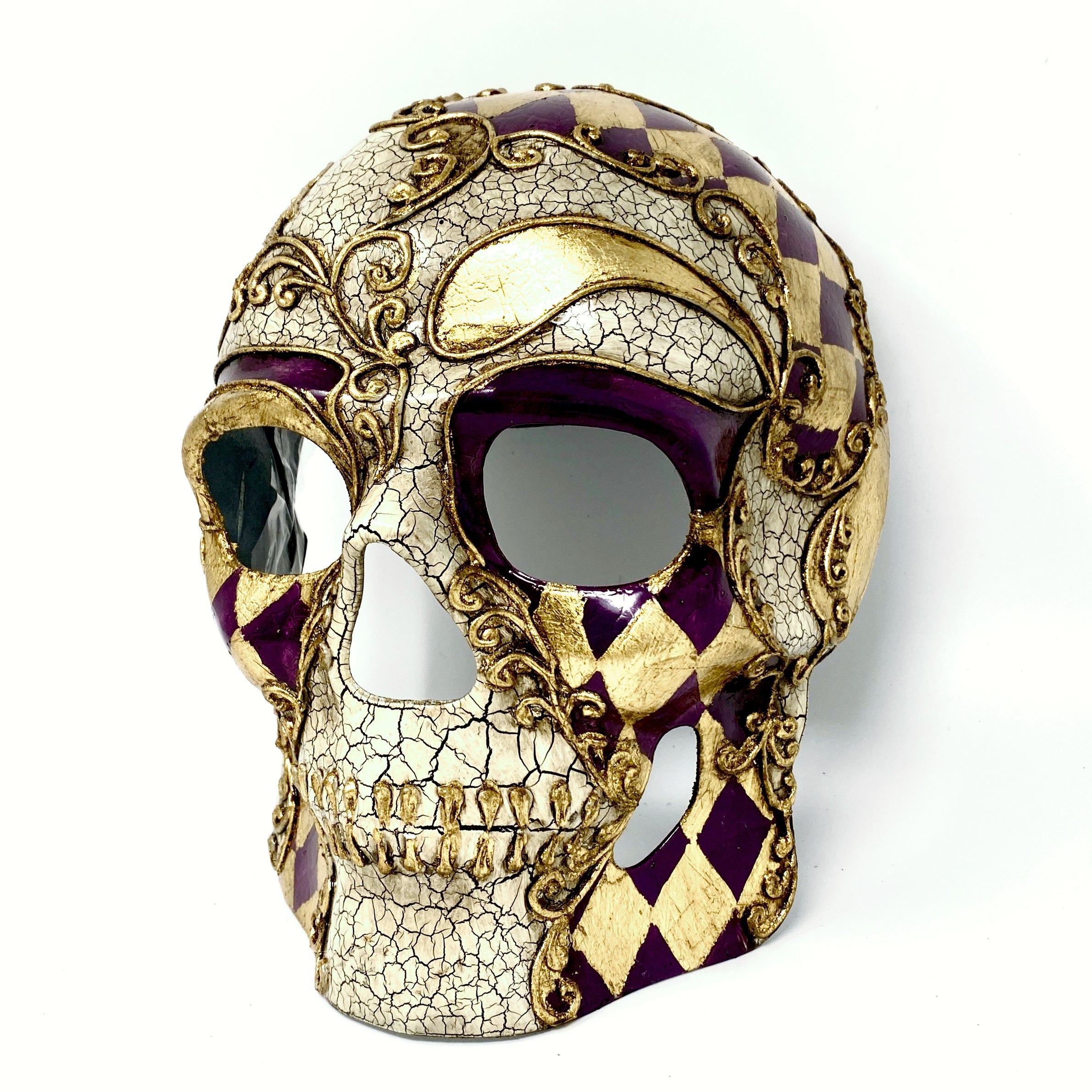 Day of the Dead Skull Mask Scary Skeleton Costume Party Masks - Purple
