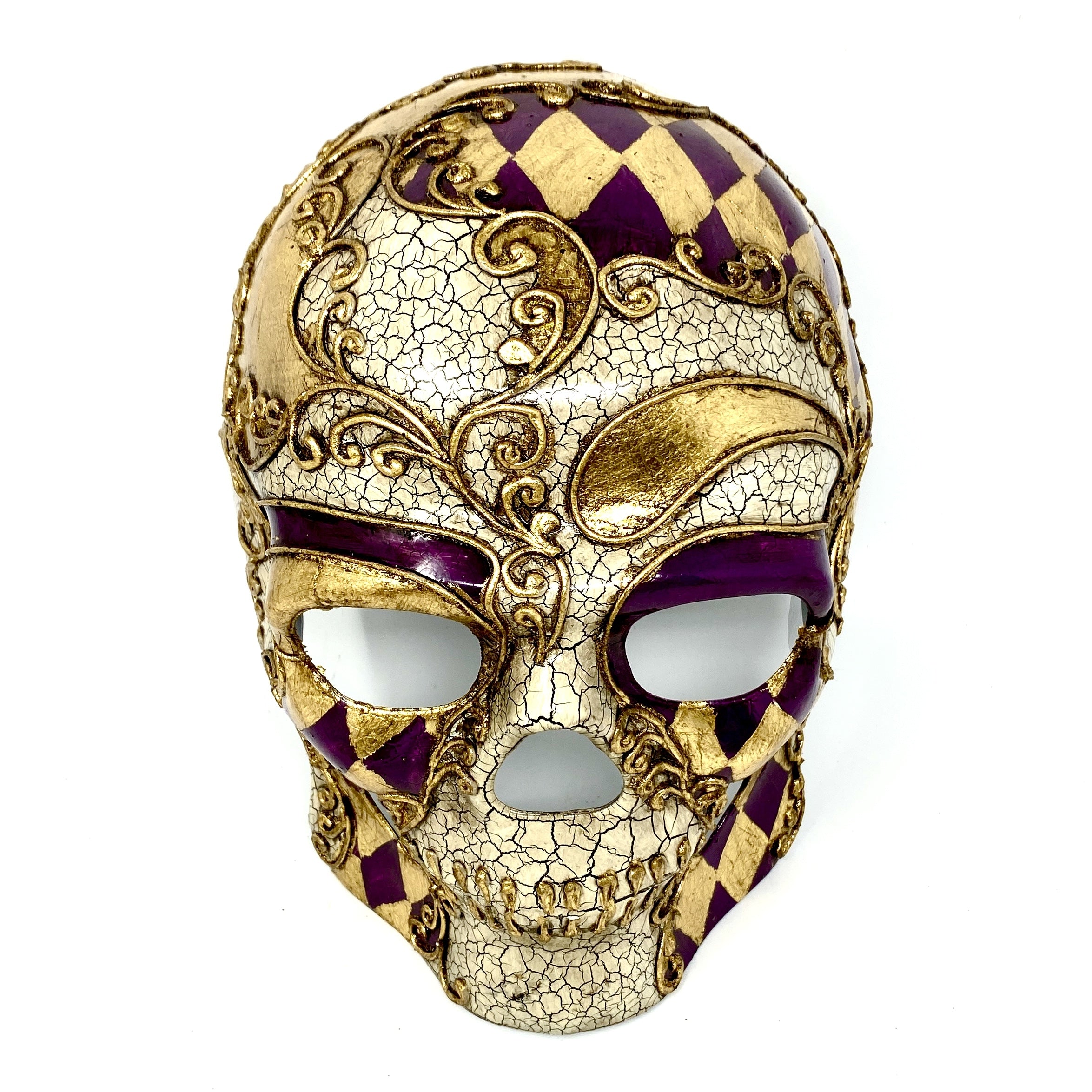 Day of the Dead Skull Mask Scary Skeleton Costume Party Masks - Purple