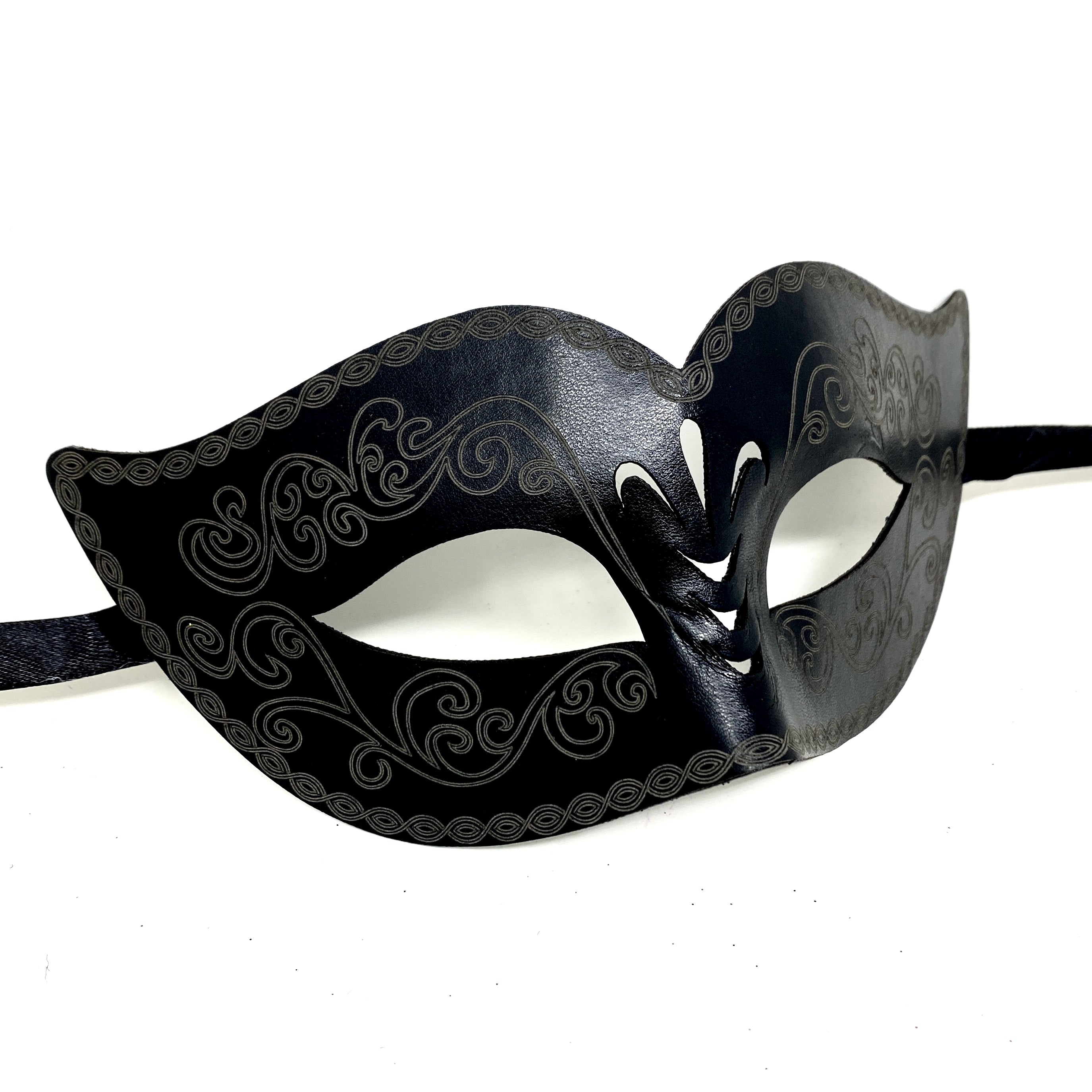 Men Costume Mask Masquerade Party Eye Masks For Halloween , Mardi Gras - Black