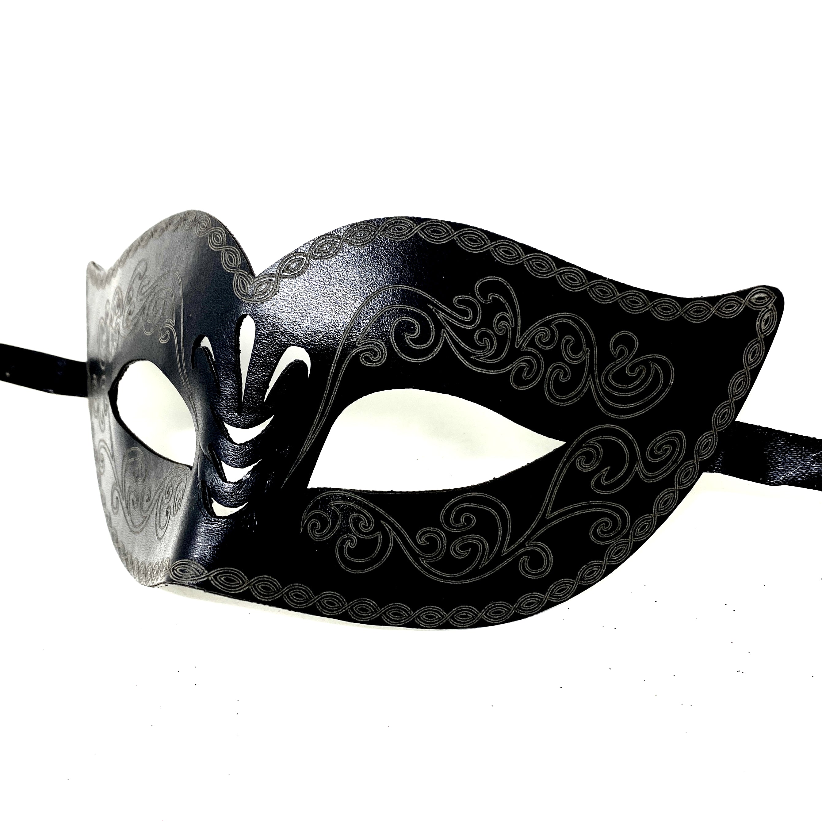 Men Costume Mask Masquerade Party Eye Masks For Halloween , Mardi Gras - Black
