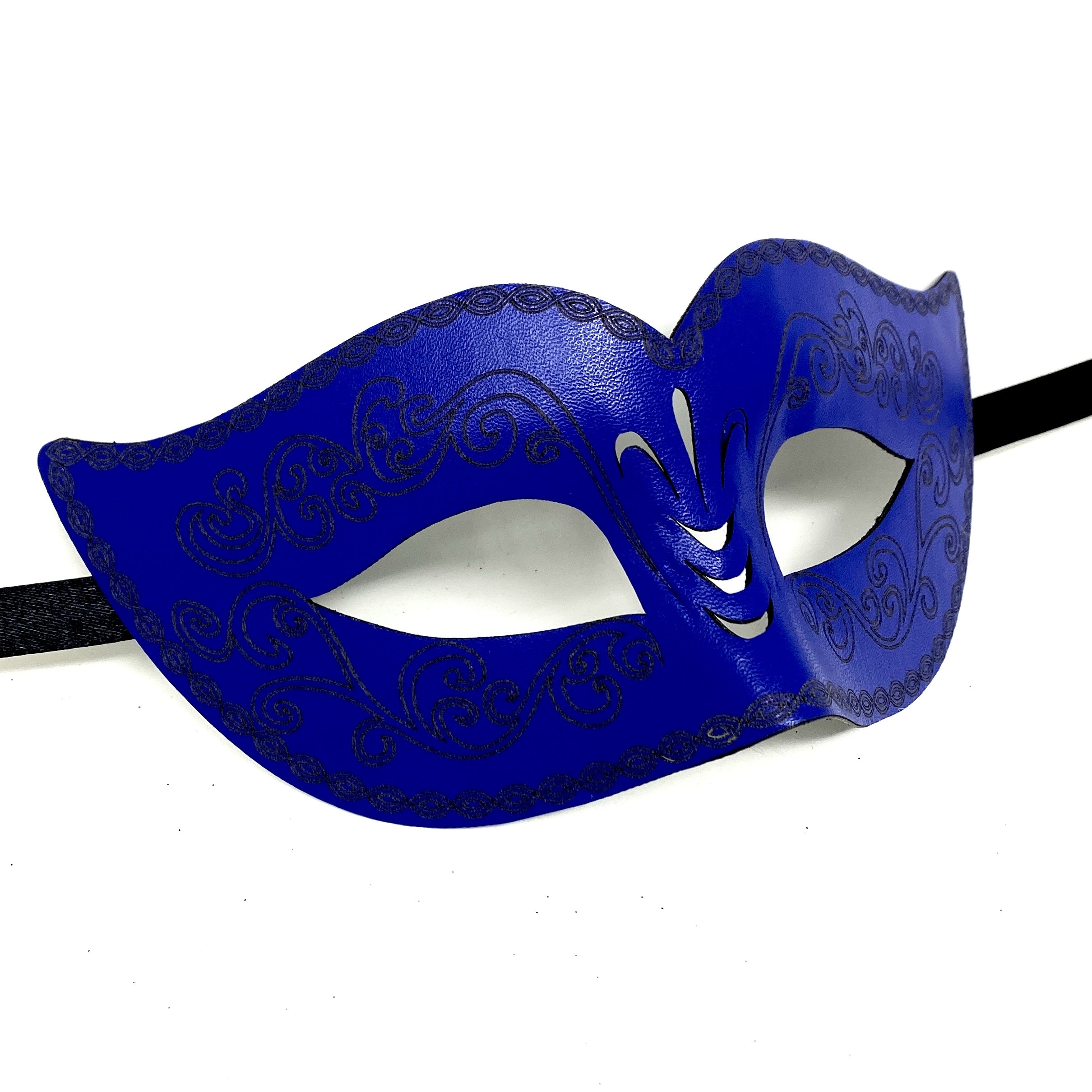 Men Costume Mask Masquerade Party Eye Masks For Halloween , Mardi Gras - Blue