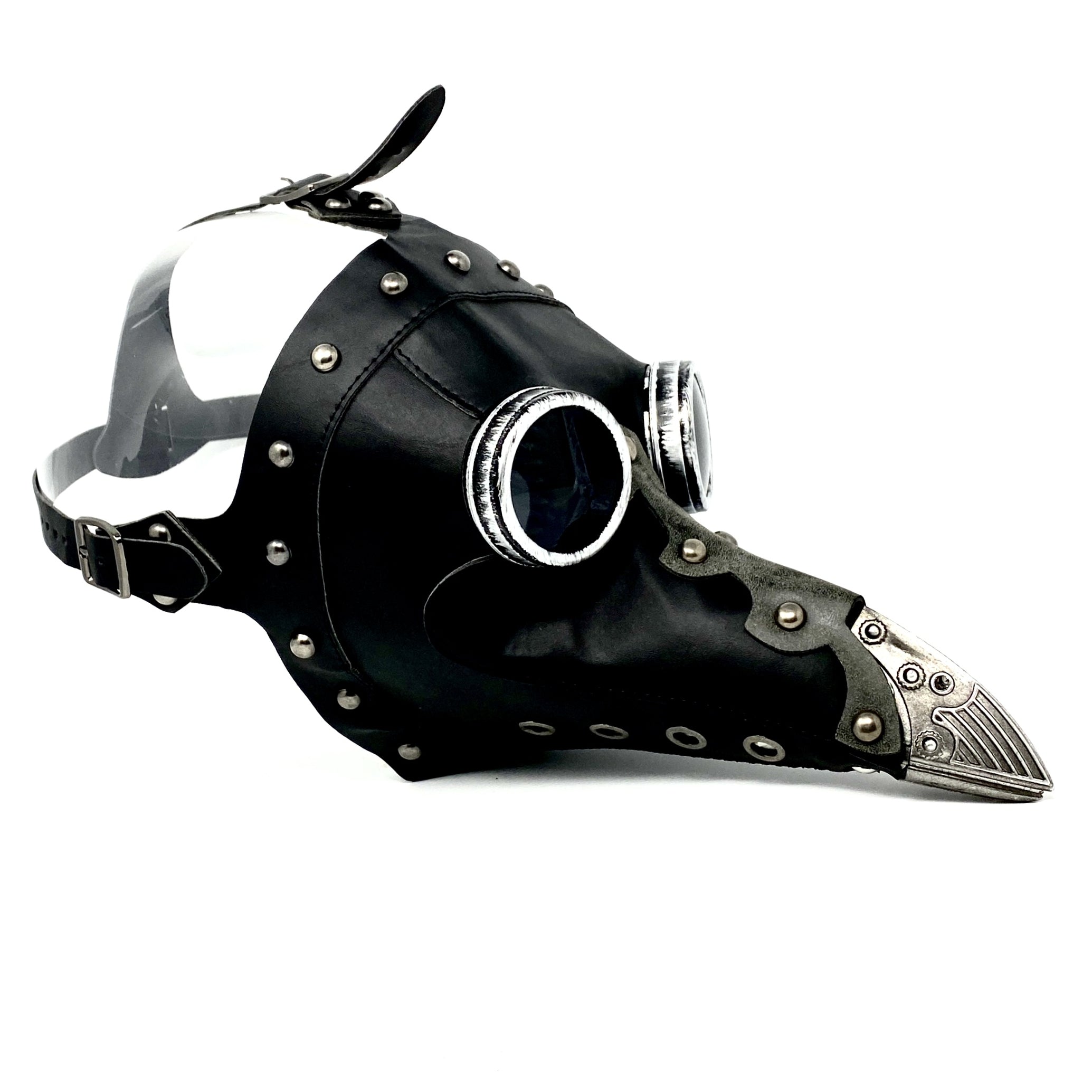 Silver Plague Doctor Mask, Long Nose Bird Beek Costume Masquerade Party Masks For Halloween