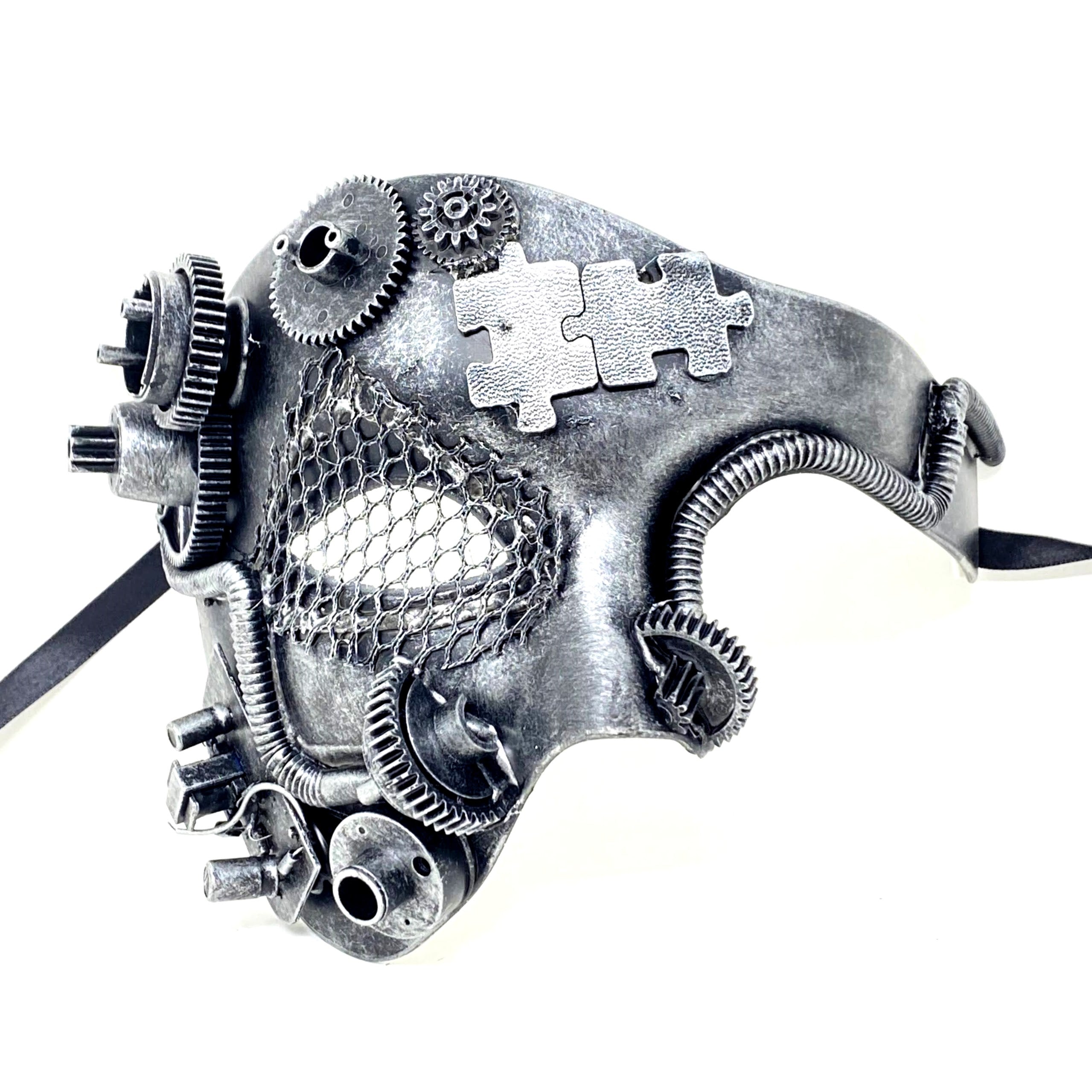 Men Costume Phantom of The Opera Half Face Masquerade Masks - Silver