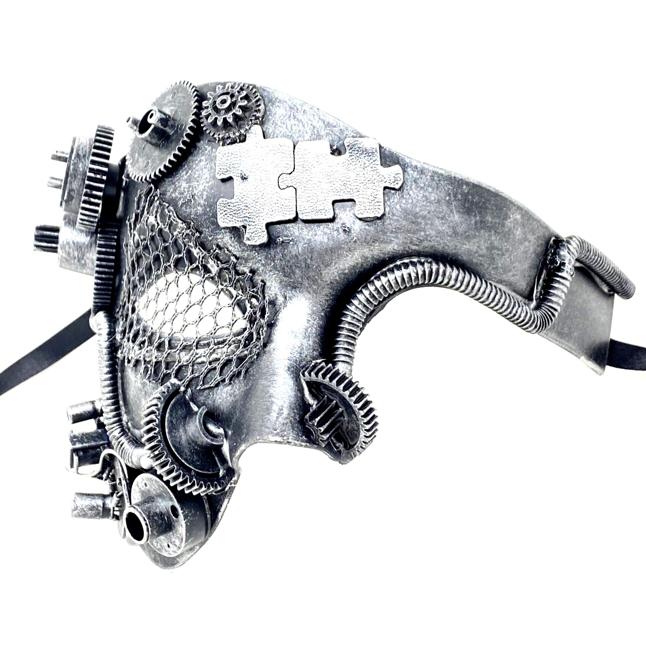 Men Costume Phantom of The Opera Half Face Masquerade Masks - Silver