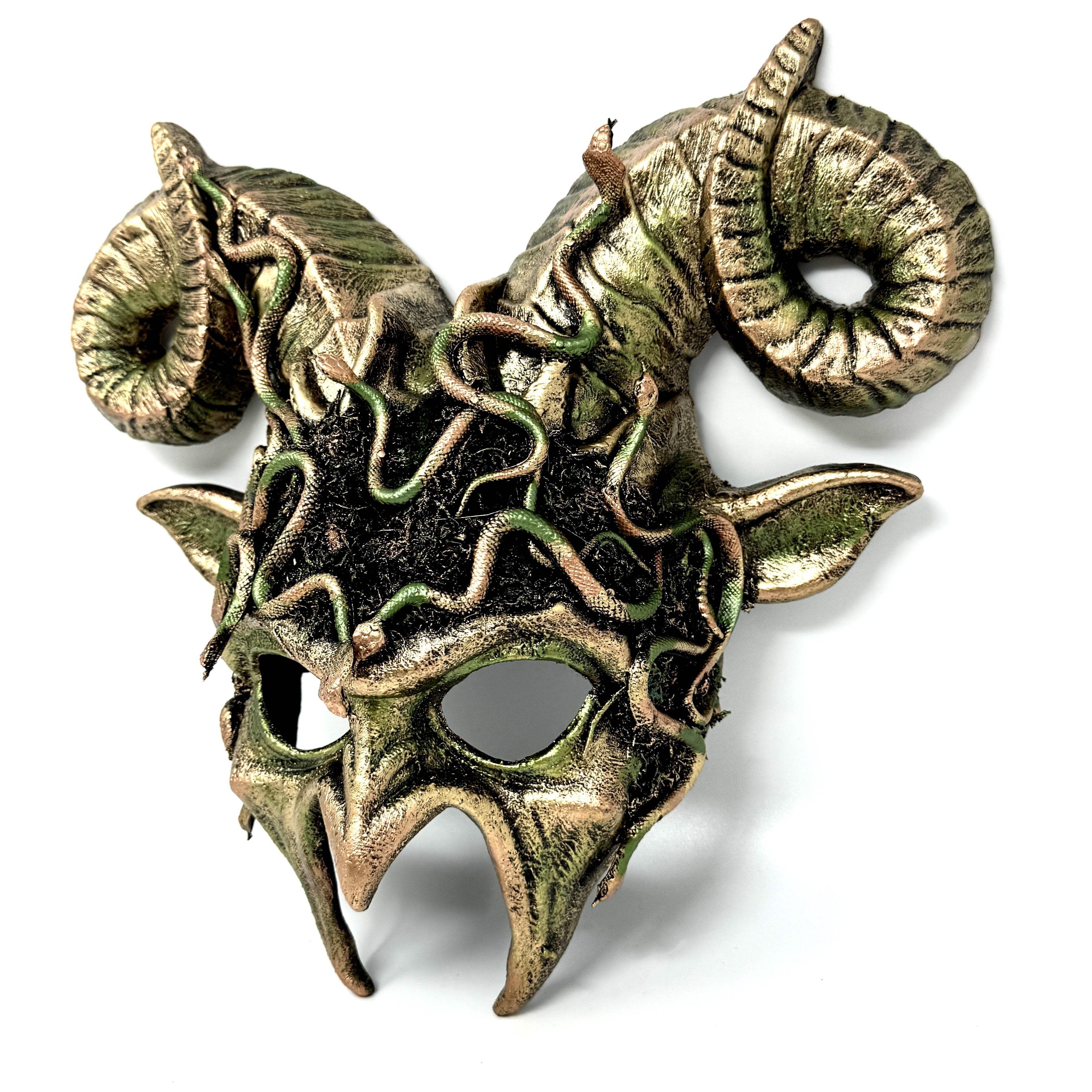 Woodland Krampus Ram Horn Goat Masquerade Devil Party Mask Demon Costume For Halloween