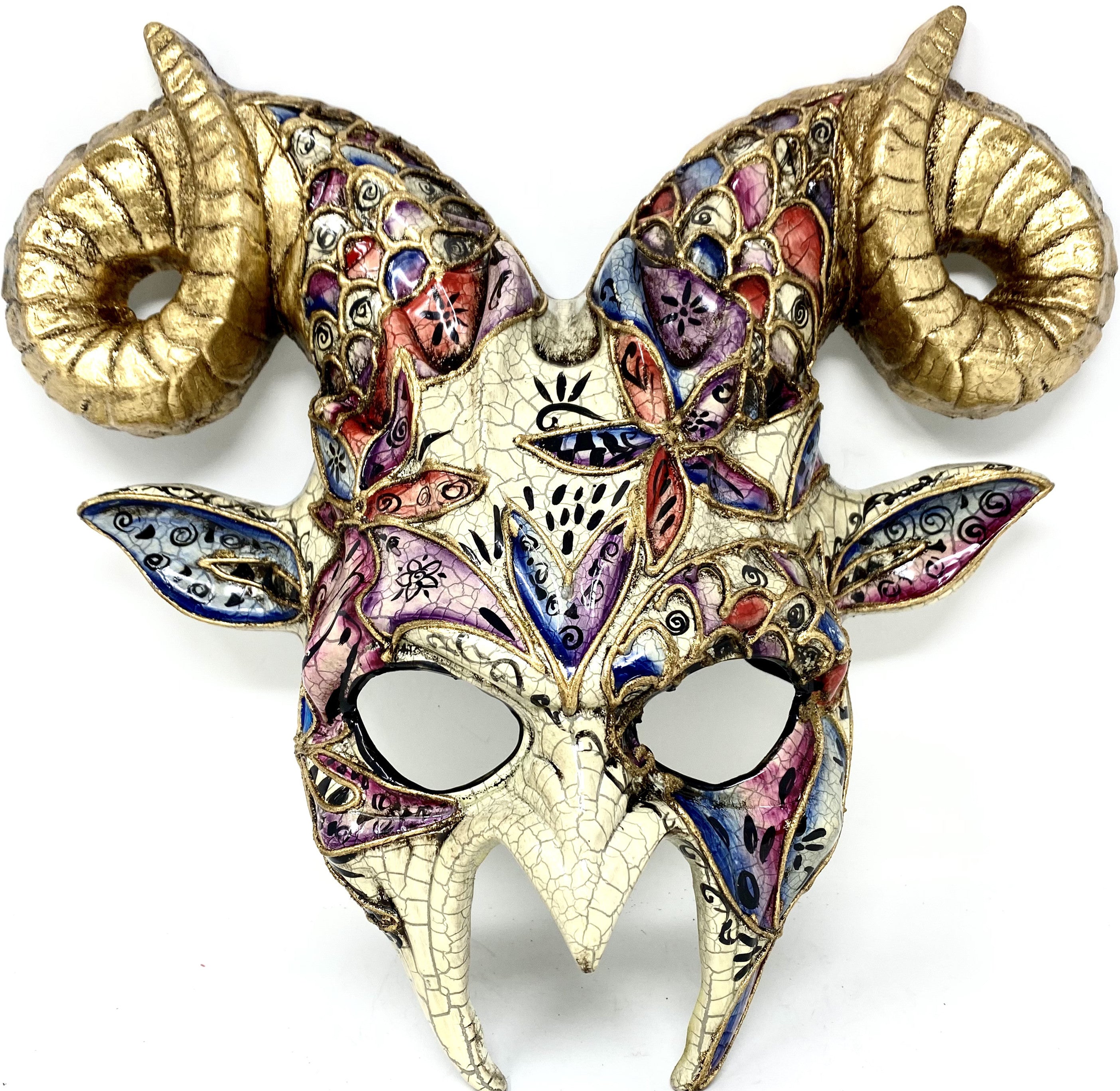 Krampus Ram Goat Masquerade Devil Horn Mask Demon Costume Masks For Halloween Party