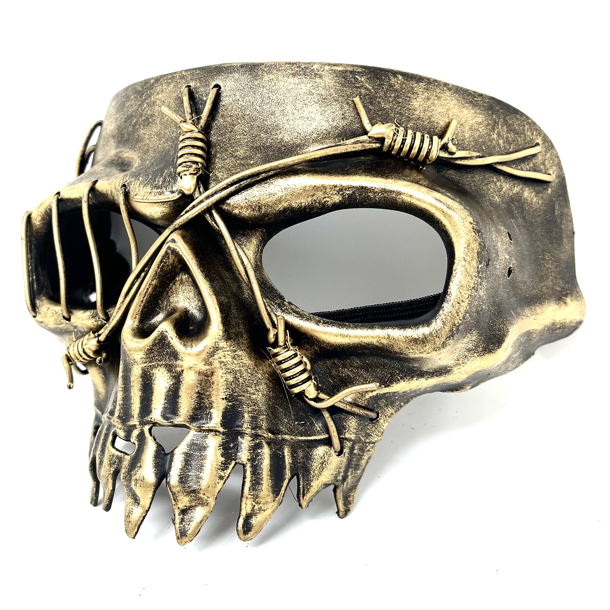 Halloween Skull Mask Scary Skeleton Costume Party Masks - Gold