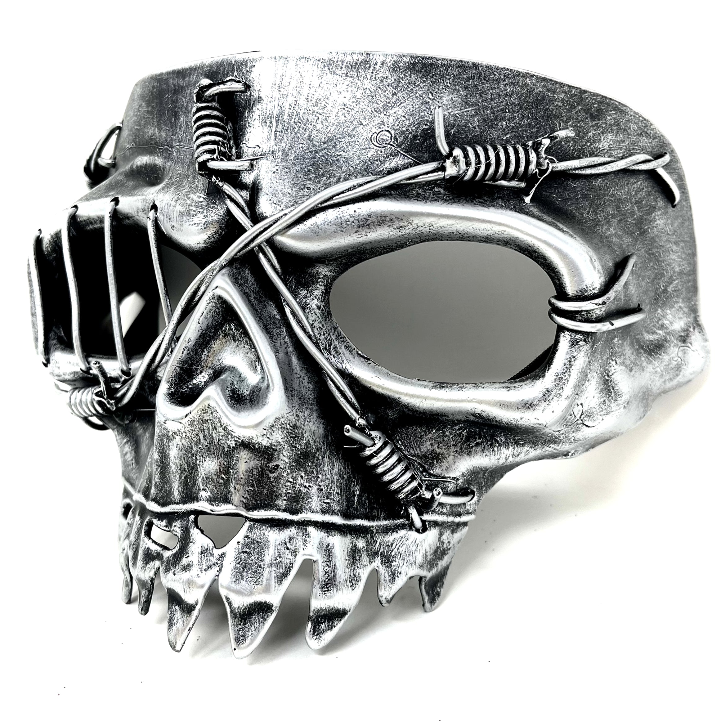 Halloween Skull Mask Scary Skeleton Costume Party Masks - Silver