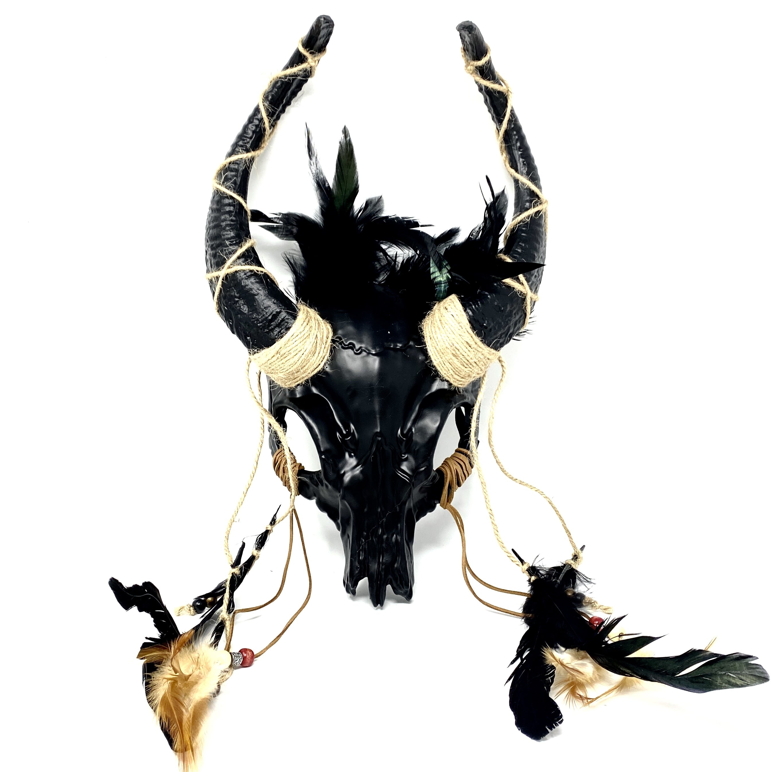 Silver Krampus Ram Goat Demon with Horns Devil Halloween Masquerade Mask, Demonic Metallic Finish Mask