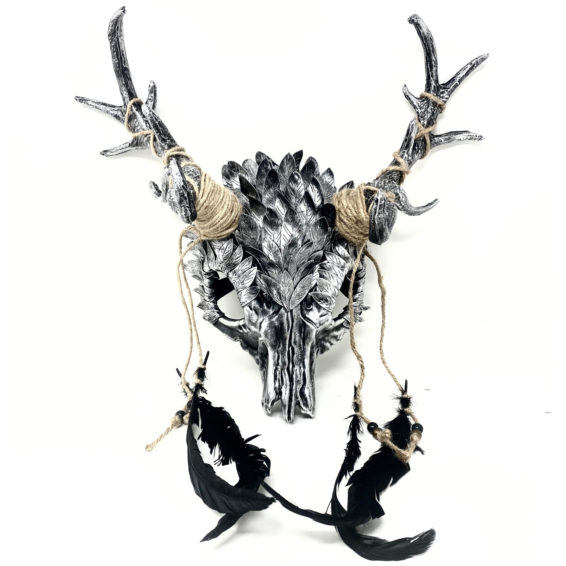 Krampus Ram Goat Demon with Horns Devil Halloween Masquerade Mask, Demonic Metallic Finish Party Masks