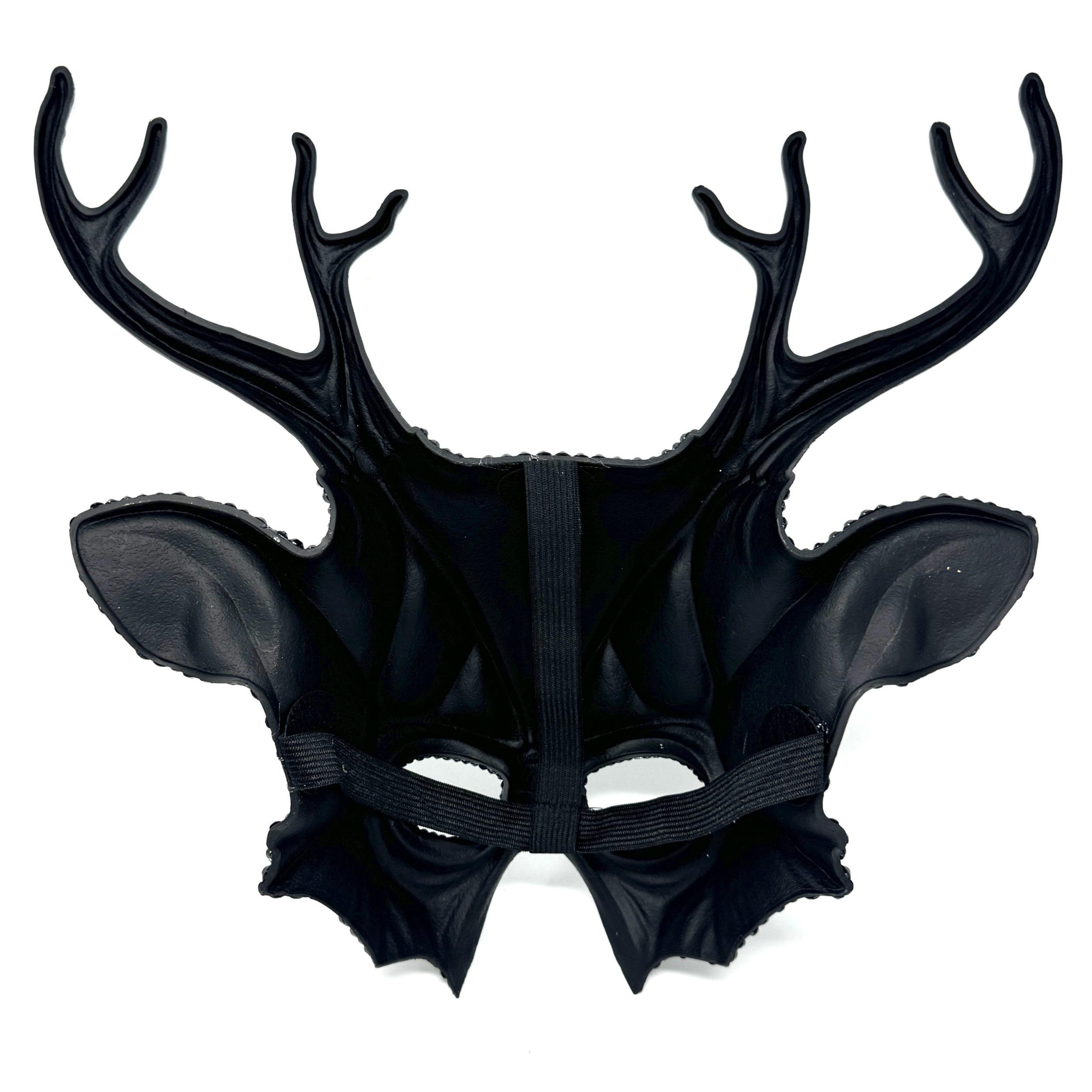 Fully Rhinestone Krampus Ram Goat Demon Mask with Horns Devil Halloween Masquerade Party Masks