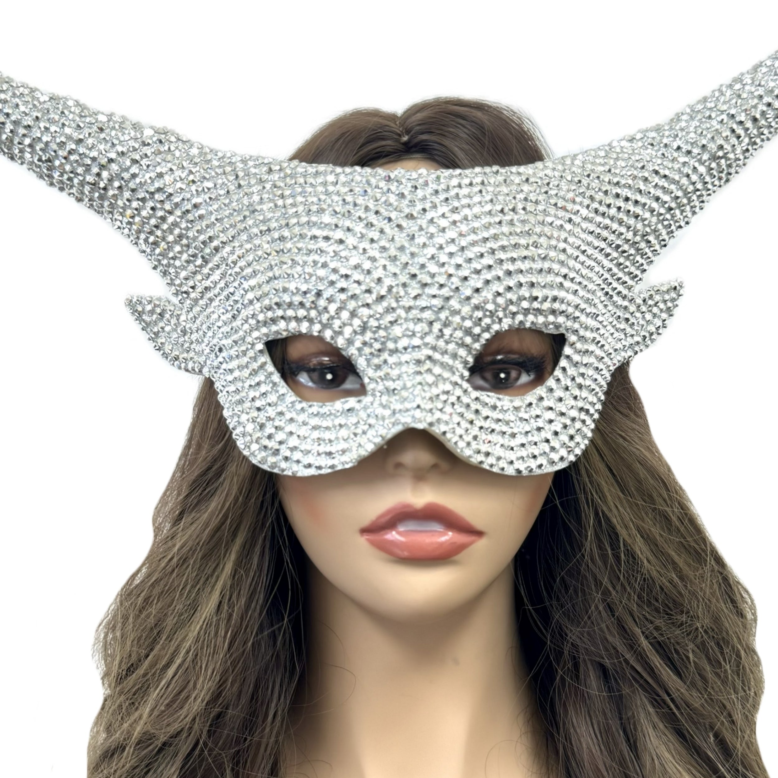 Rhinestone Costume Ram Goat Masquerade Mask Devil Horror Party Ball Masks For Halloween Demon