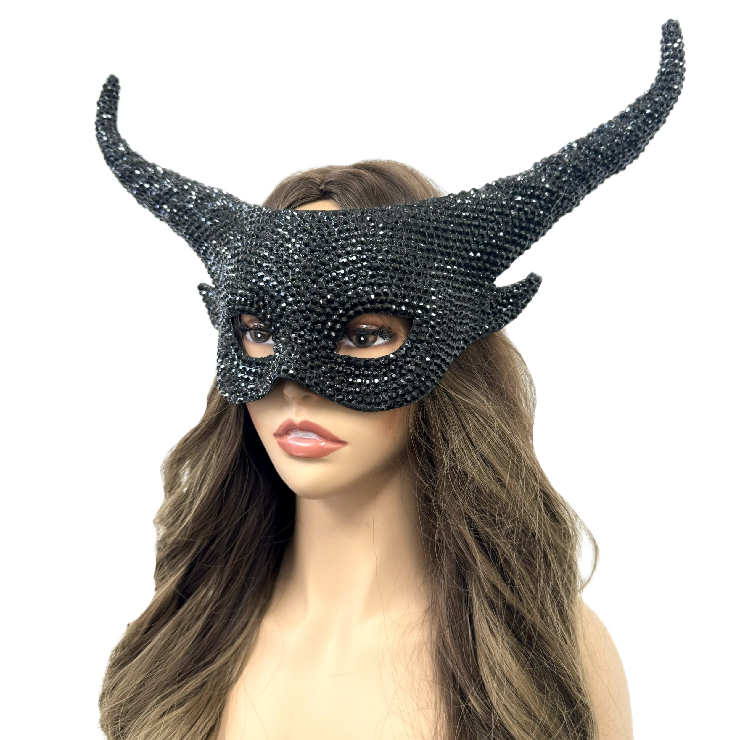 Rhinestone Costume Ram Goat Masquerade Mask Devil Horror Party Ball Masks For Halloween Demon