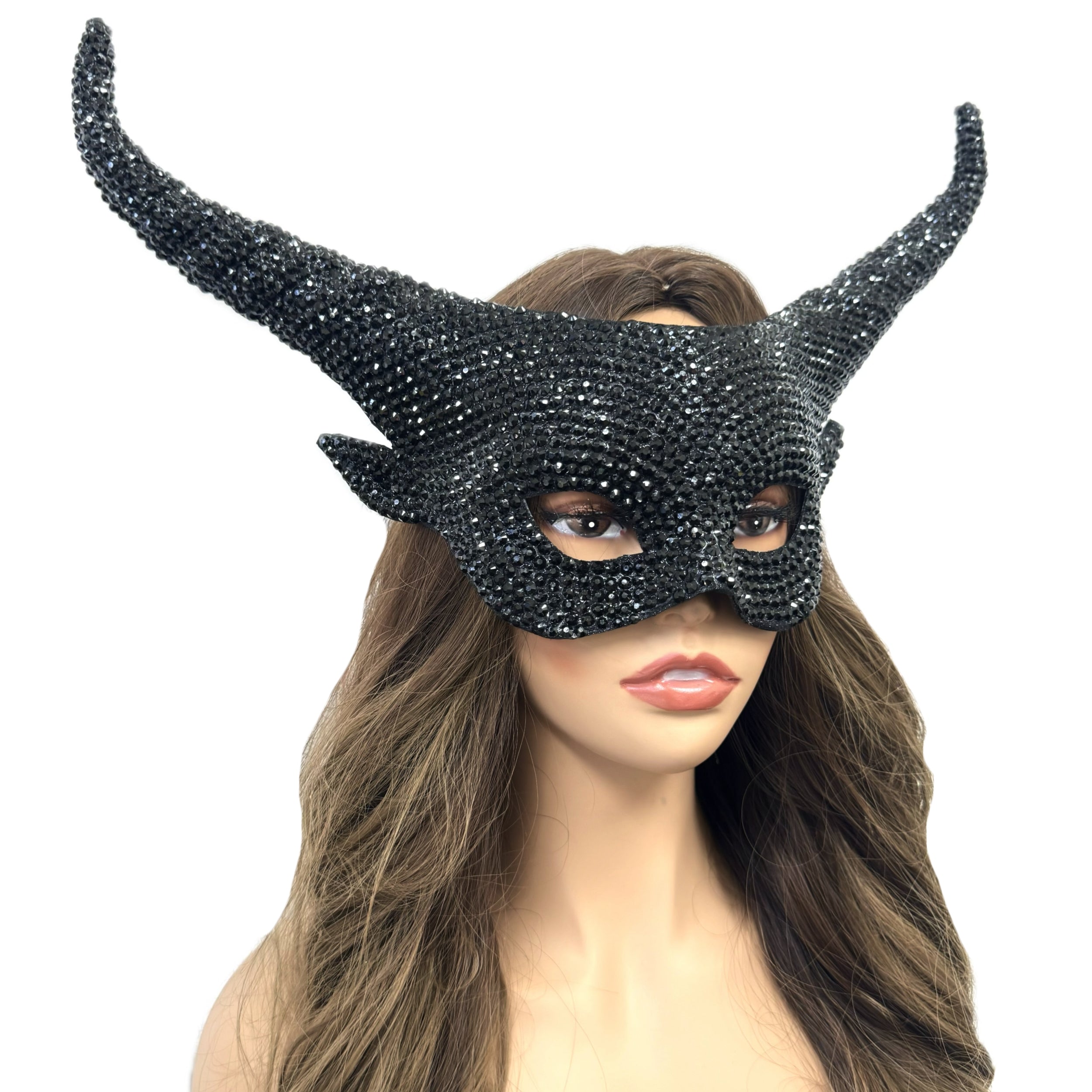 Rhinestone Costume Ram Goat Masquerade Mask Devil Horror Party Ball Masks For Halloween Demon