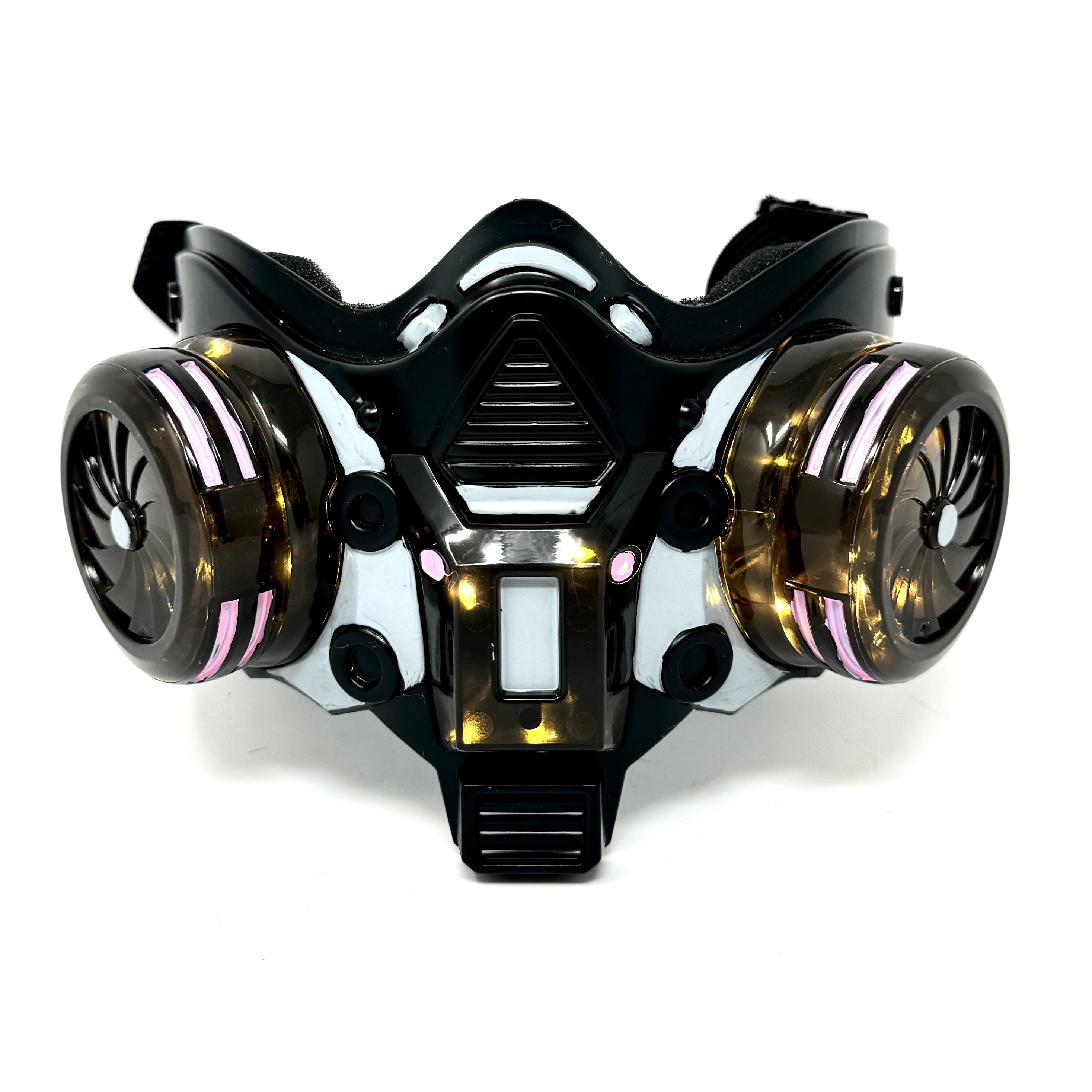 Steampunk Style LED Light UP Metallic Half Face Masquerade Party Masks