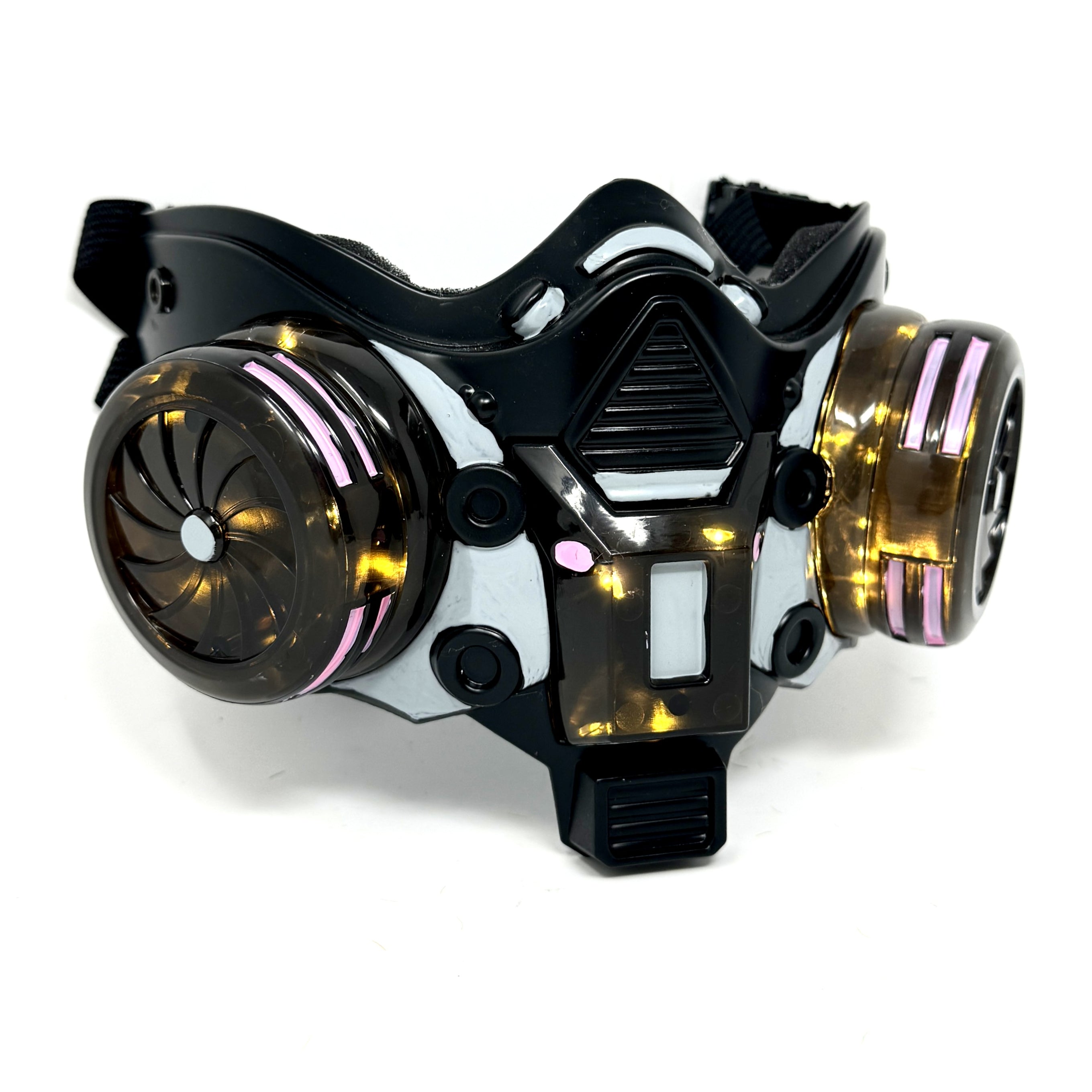 Steampunk Style LED Light UP Metallic Half Face Masquerade Party Masks