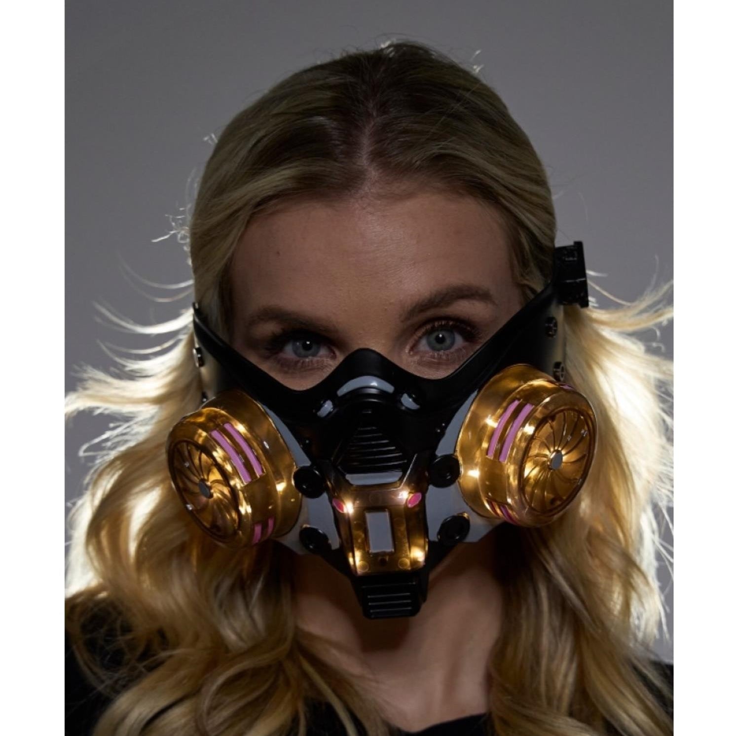 Steampunk Style LED Light UP Metallic Half Face Masquerade Party Masks