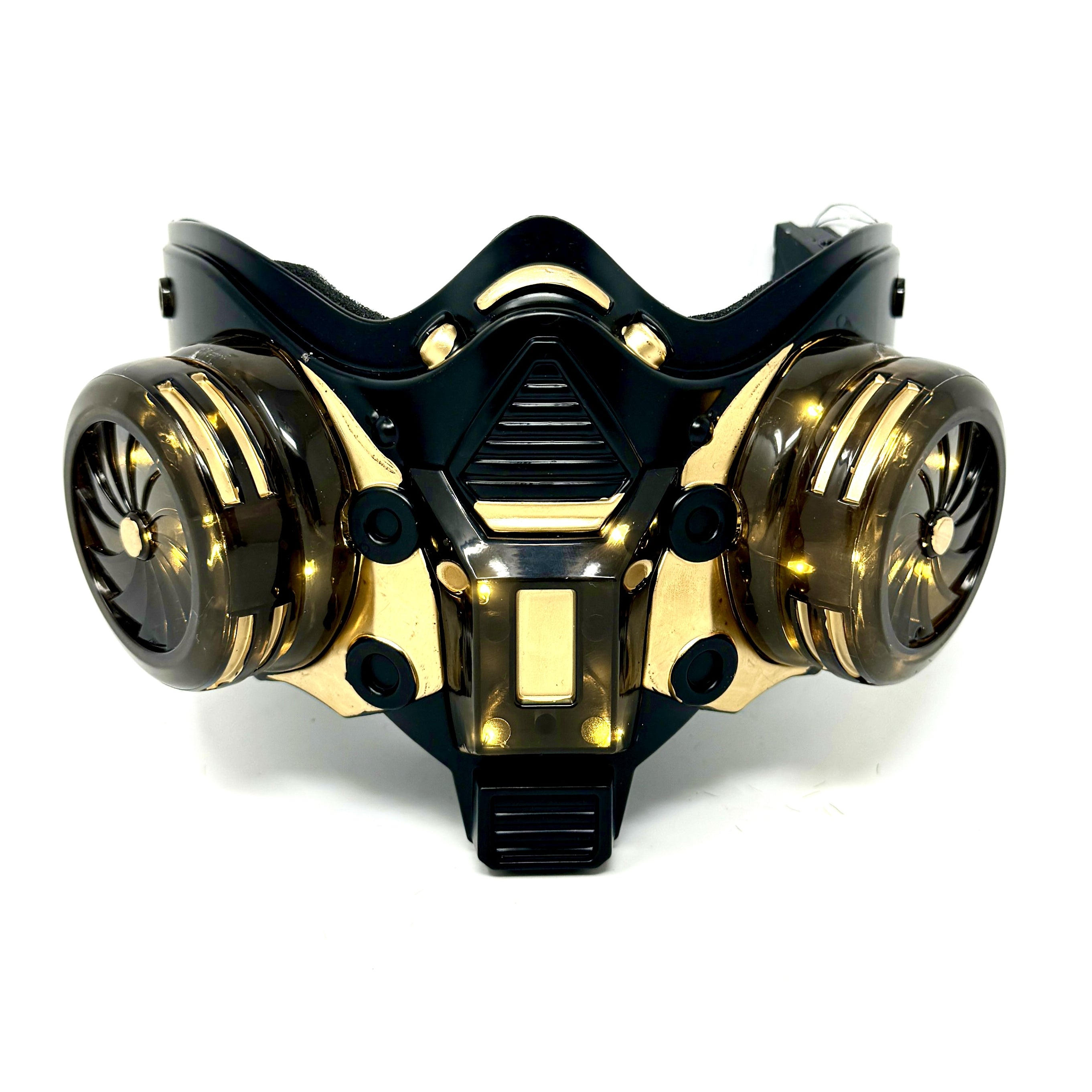 Steampunk Style LED Light UP Metallic Half Face Masquerade Party Masks
