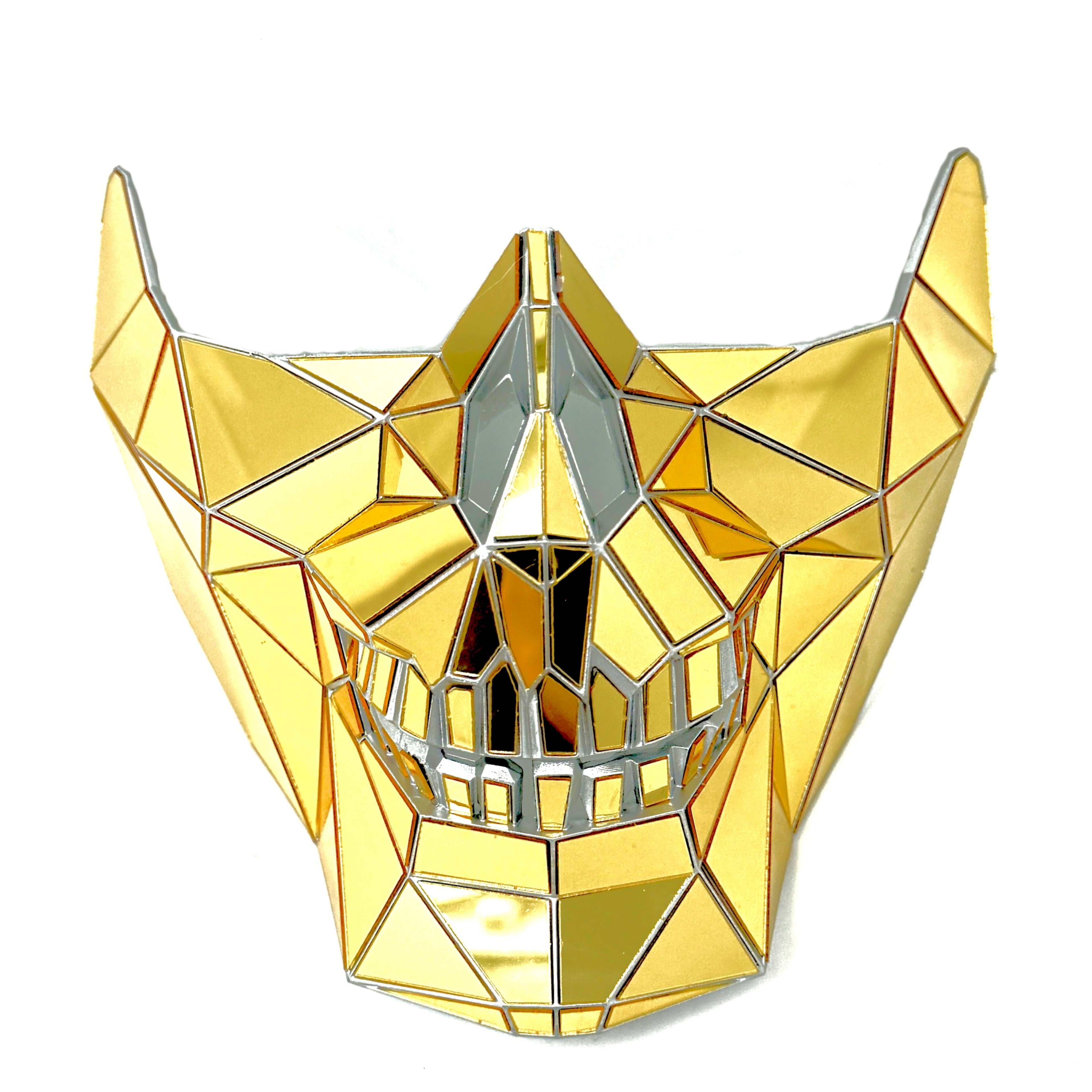 Polygon Mirror Rhinestone Masquerade Party Mask, Halloween Ball Party masks