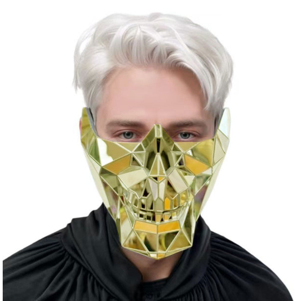Polygon Mirror Rhinestone Masquerade Party Mask, Halloween Ball Party masks