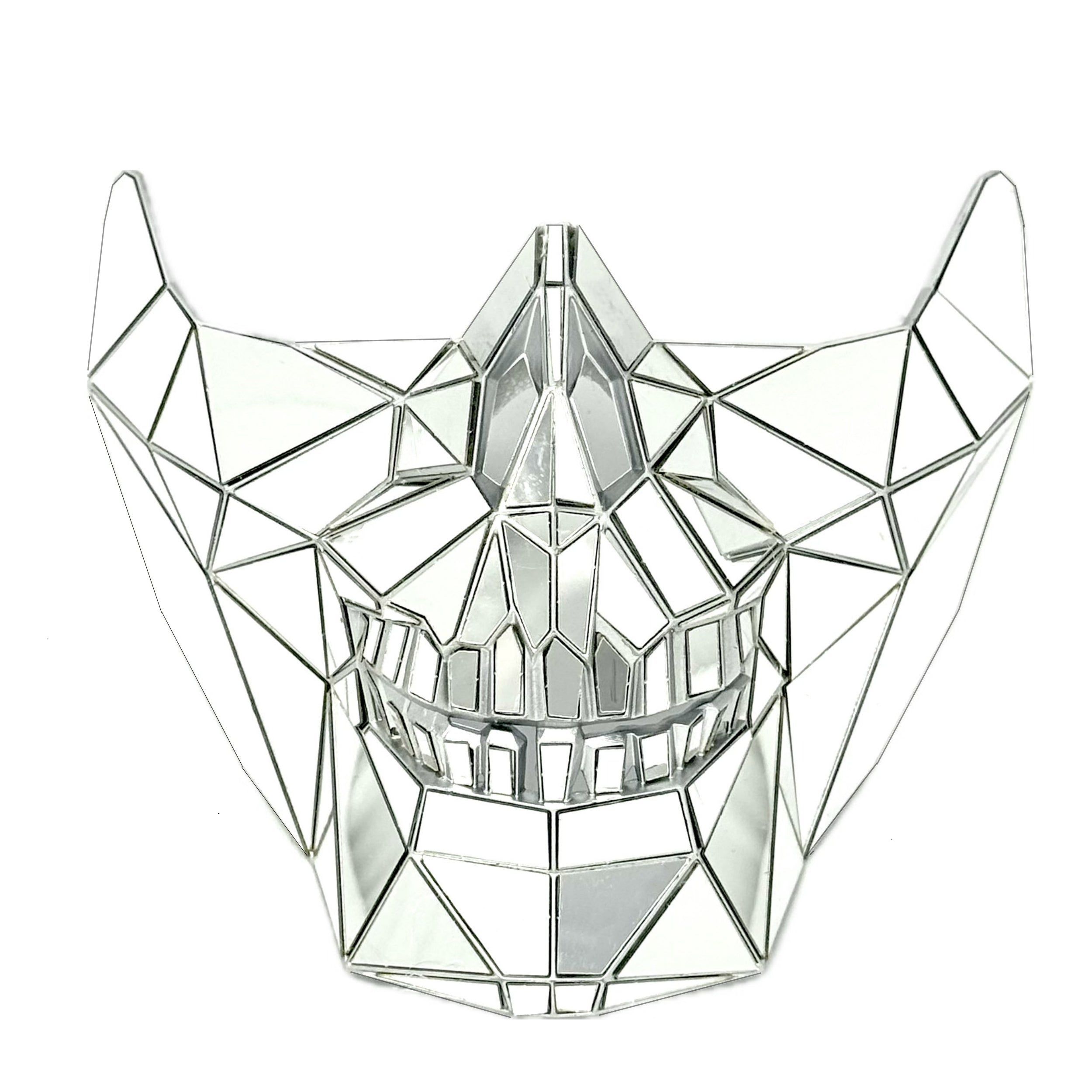 Polygon Mirror Rhinestone Masquerade Party Mask, Halloween Ball Party masks